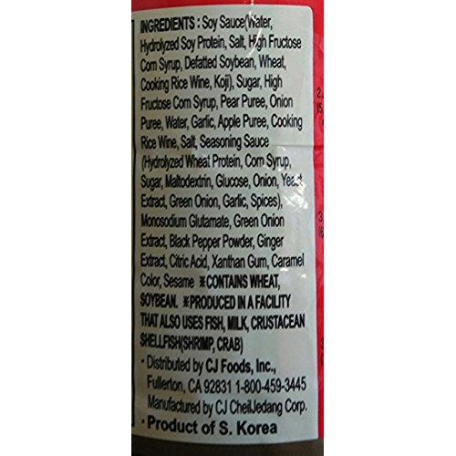 [ 2 Packs ] Cj Korean Bbq Sauce, Kalbi, 29.63-Ounce Bottle For Ribs