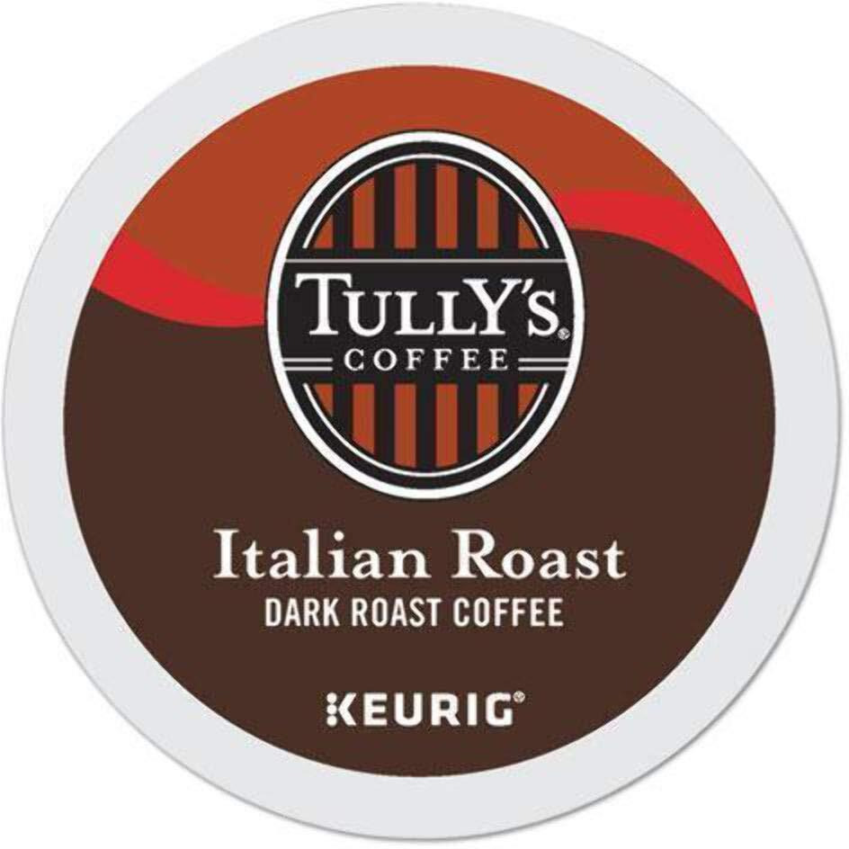 Tully's Coffee, Italian Roast, Single-Serve Keurig K-Cup Pods, Dark Roast Coffee, 144 Count (6 Boxes Of 24 Pods)