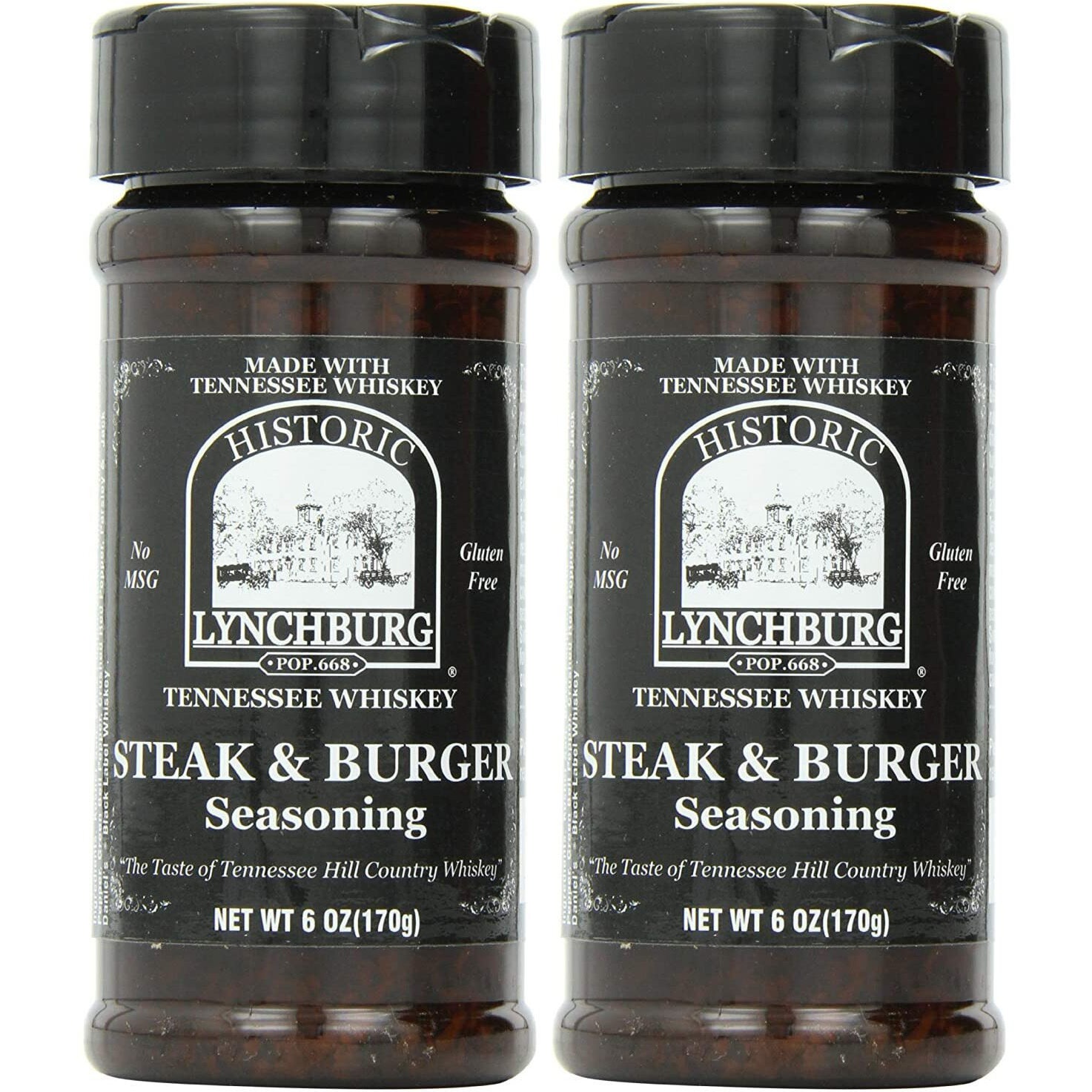 Historic Lynchburg Tennessee Whiskey Steak & Burger Seasoning - 2 Pack