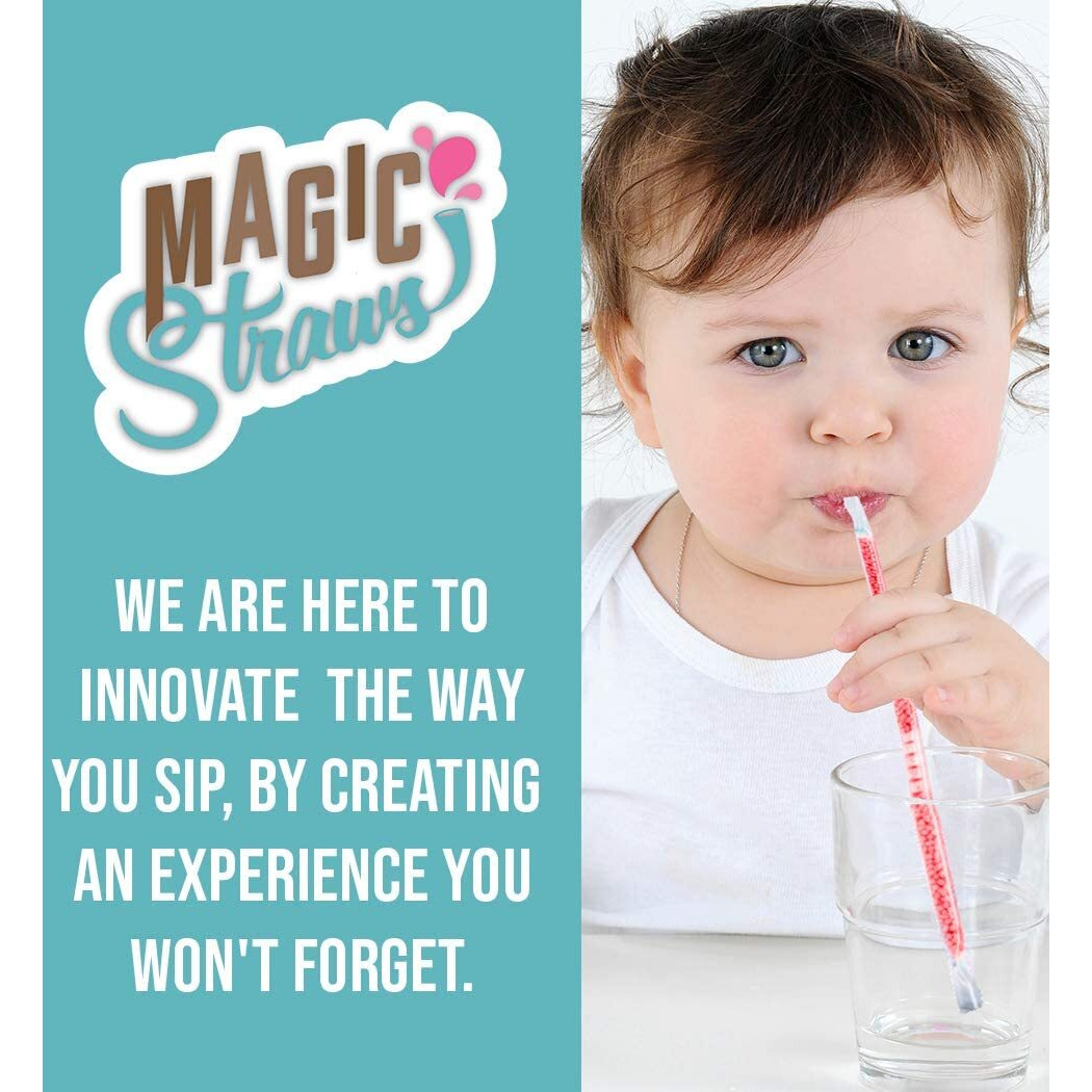 Milk Magic Milk Flavoring Straws, 4-Pack Bundle (16 Milk Straws) Unicorn Kisses, Strawberry Banana, Birthday Cake, Cinnamon Roll Cereal Straws