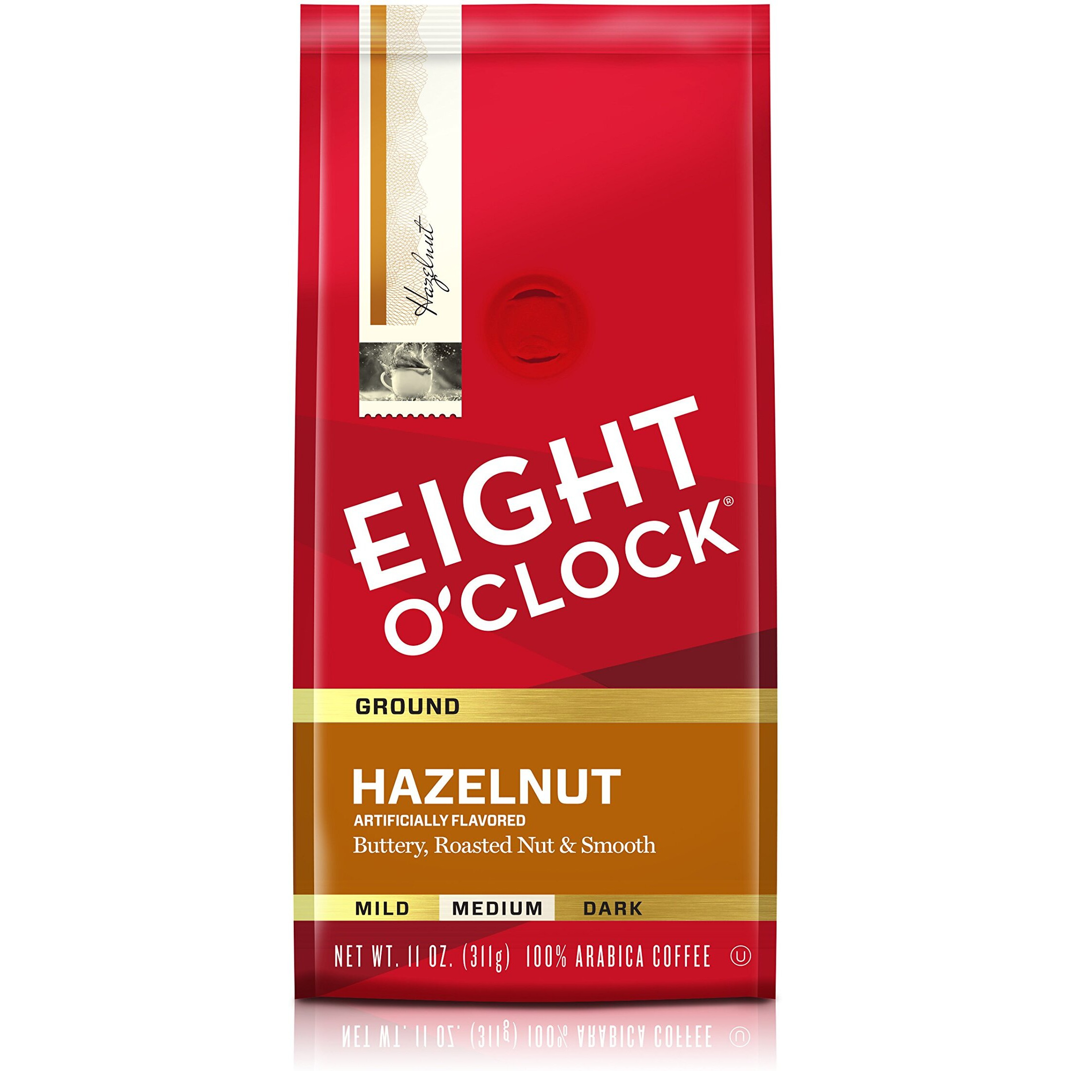 Eight O'Clock Coffee, Hazelnut Ground, 11-Ounce Bags (Pack Of 4)