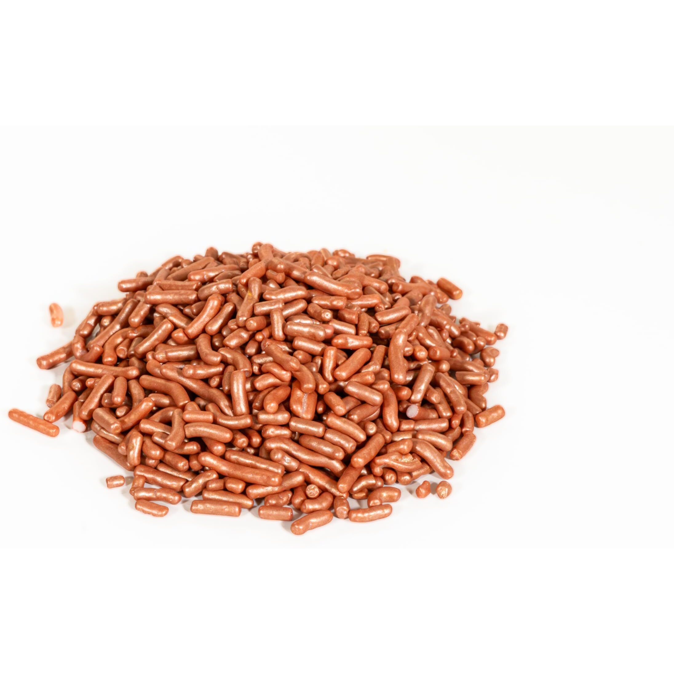 Bakerpan Rose Gold Sprinkles Edible For Cupcakes, Rose Gold Jimmies Sprinkles For Cake Decorating - 4.3 Ounces (Made In Usa)