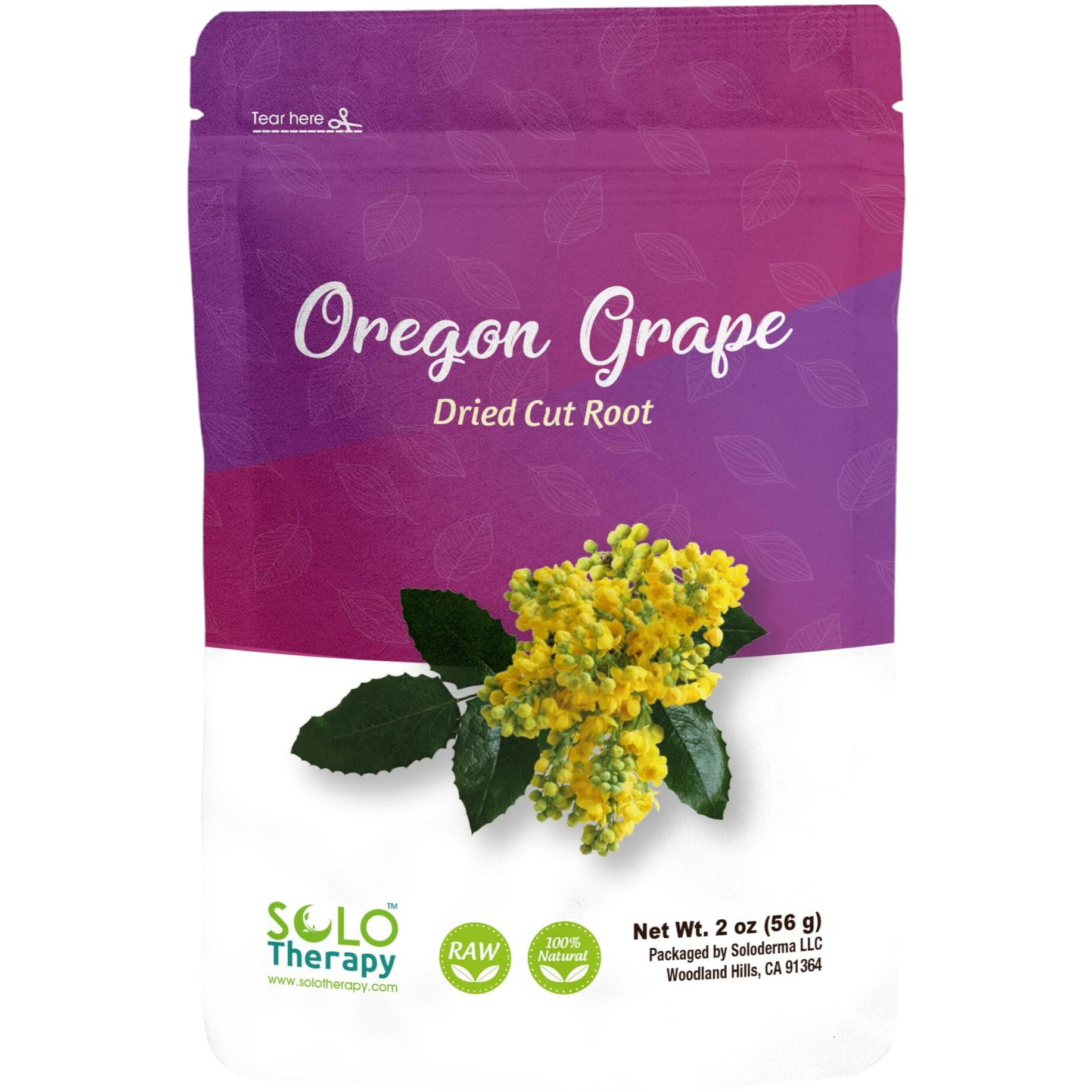 Oregon Grape Root Herbal Tea - Oregon Grape Tea - Oregon Grape Dried Cut Root Resealable Bag - 56 Grams - Premium Quality (Oregon Grape Root)