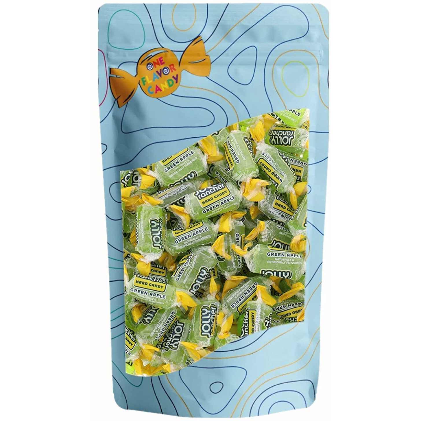 Jolly Rancher World's Best Flavored Fruit Hard Candy Bulk Candies In Sealed Bag 32Oz Tasty Yummy Perfectly Delicious Time (Green Apple, 2Lb)