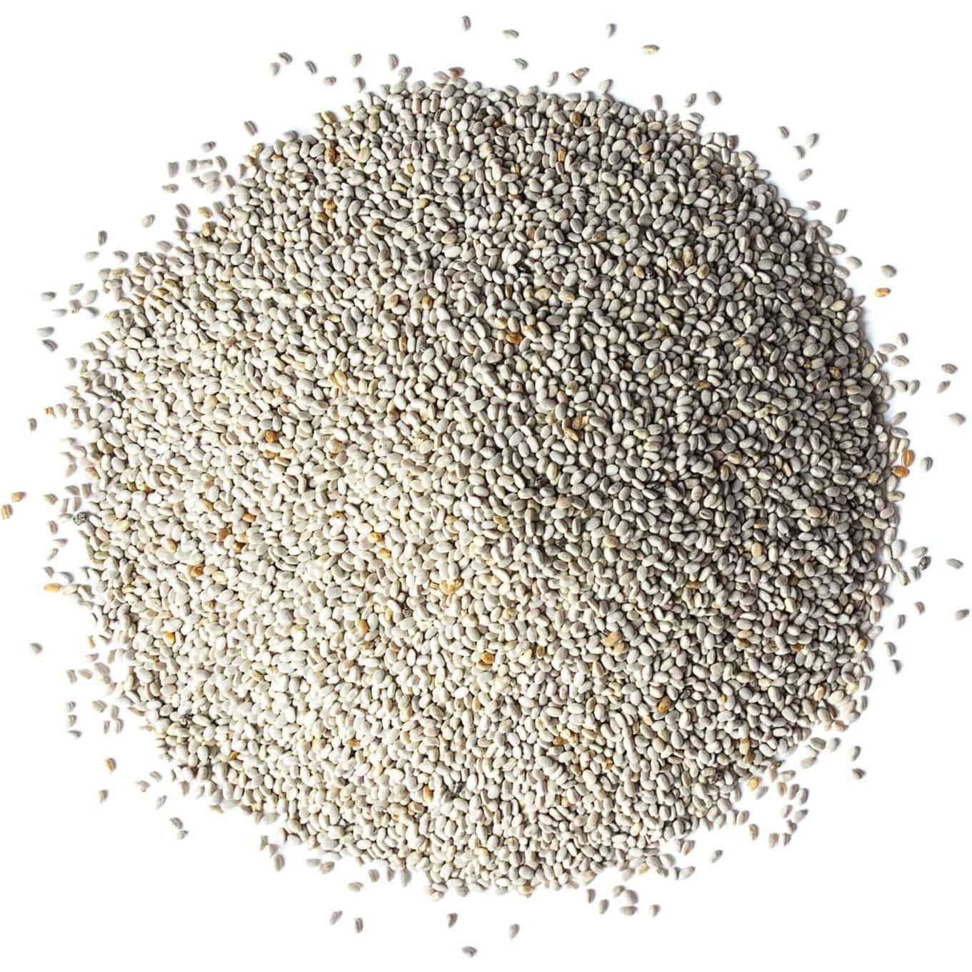 Food To Live White Chia Seeds, 2.5 Pounds - Whole, Raw, Kosher, Keto, Sirtfood, Vegan, Bulk. Rich In Omega 3, Omega 6, Fiber, Protein. Great For Chia Pudding, Yogurt, Cereals, Smoothies.