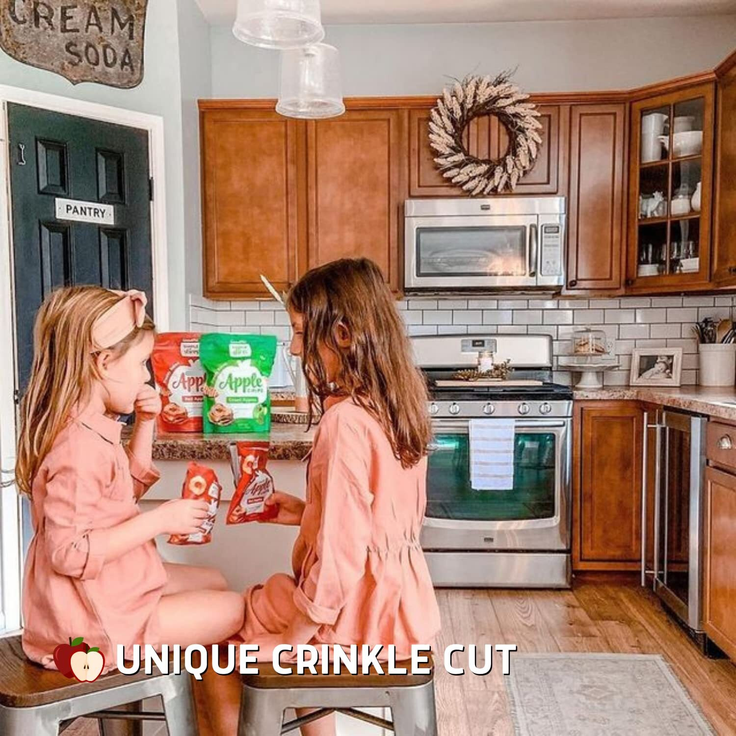 Gourmet Nut Simple Slices Baked Apple Chips, Usa Grown Sliced Dried Apples, Healthy Non Gmo Vegan Snack For Adults & Kids, Naturally Sweet, No Added Sugar, Green Apples, 3.5Oz Individual Bags, 3 Pack