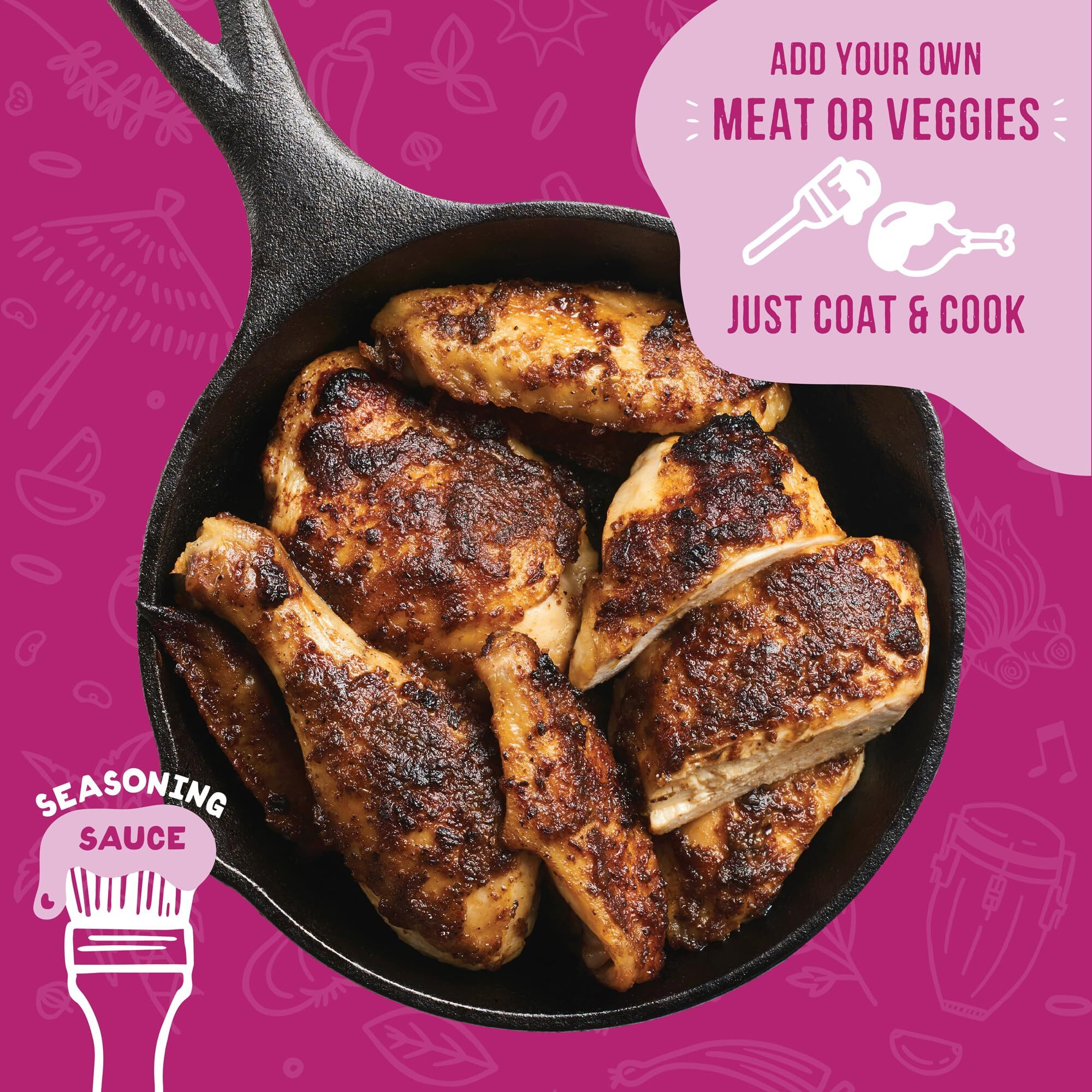 A Dozen Cousins Entr  E Seasoning Sauce Marinade - Coat And Cook, For Chicken Seasoning, Bbq, Protein & More - 10 Pack - Peruvian Pollo A La Brasa Seasoning Sauce With Garlic And Lime (3 Oz Each)