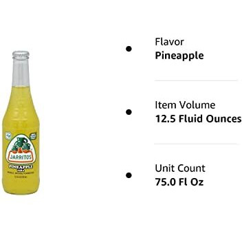 Jarritos Pineapple Soda 12.5 Oz (Pack Of 6)