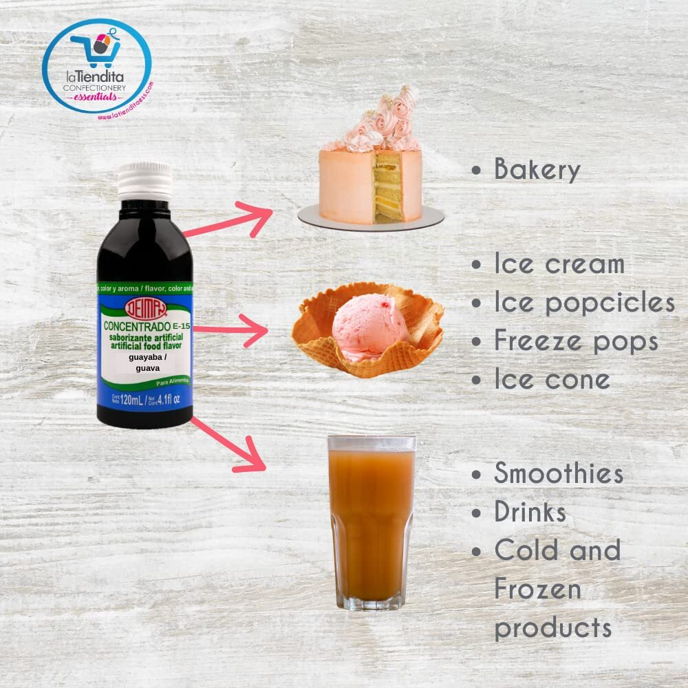 Deiman Artificial Food Flavoring Guava E-15 (4 Fl Oz)