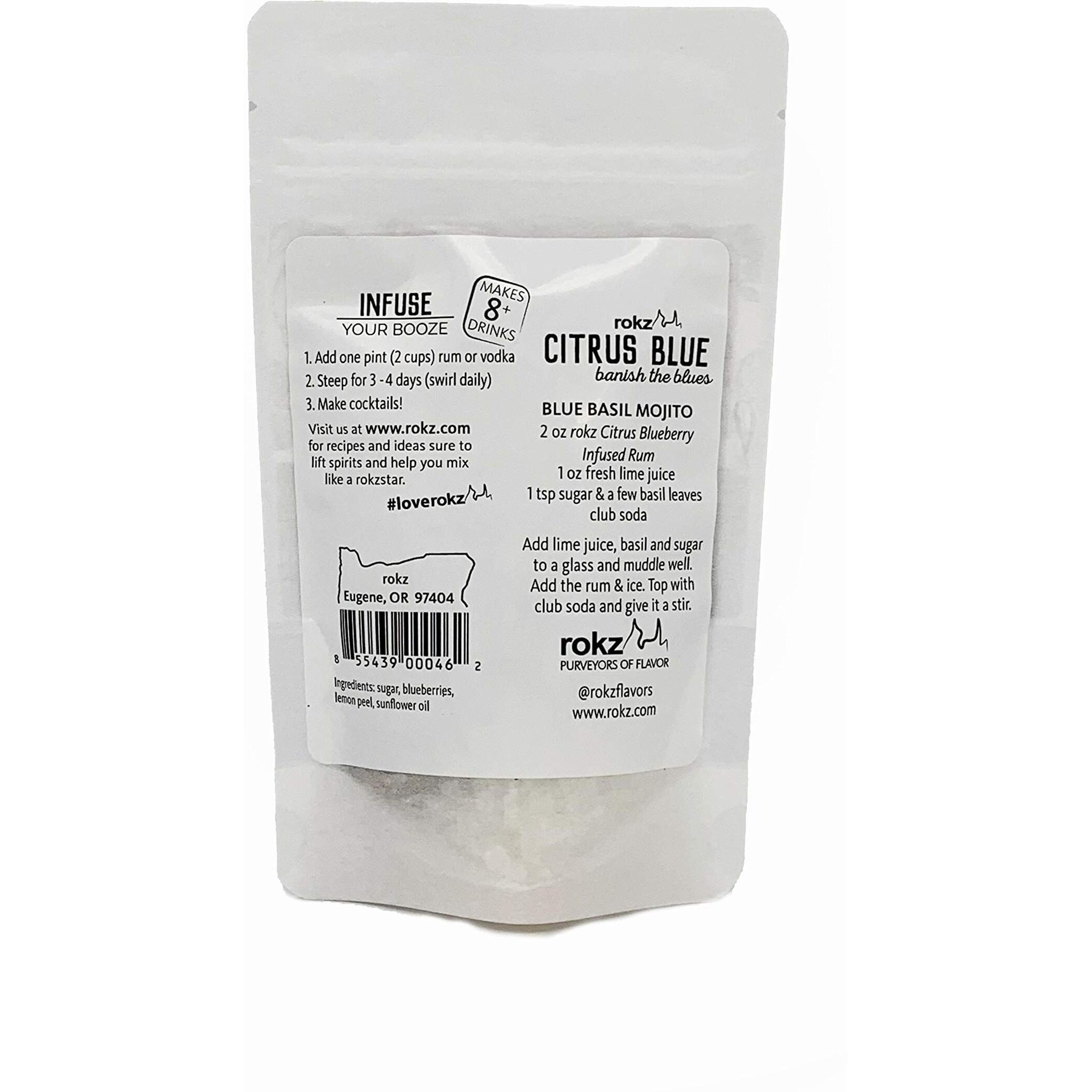 Rokz Citrus Blueberry Spirit Infusion Blend For Cocktails