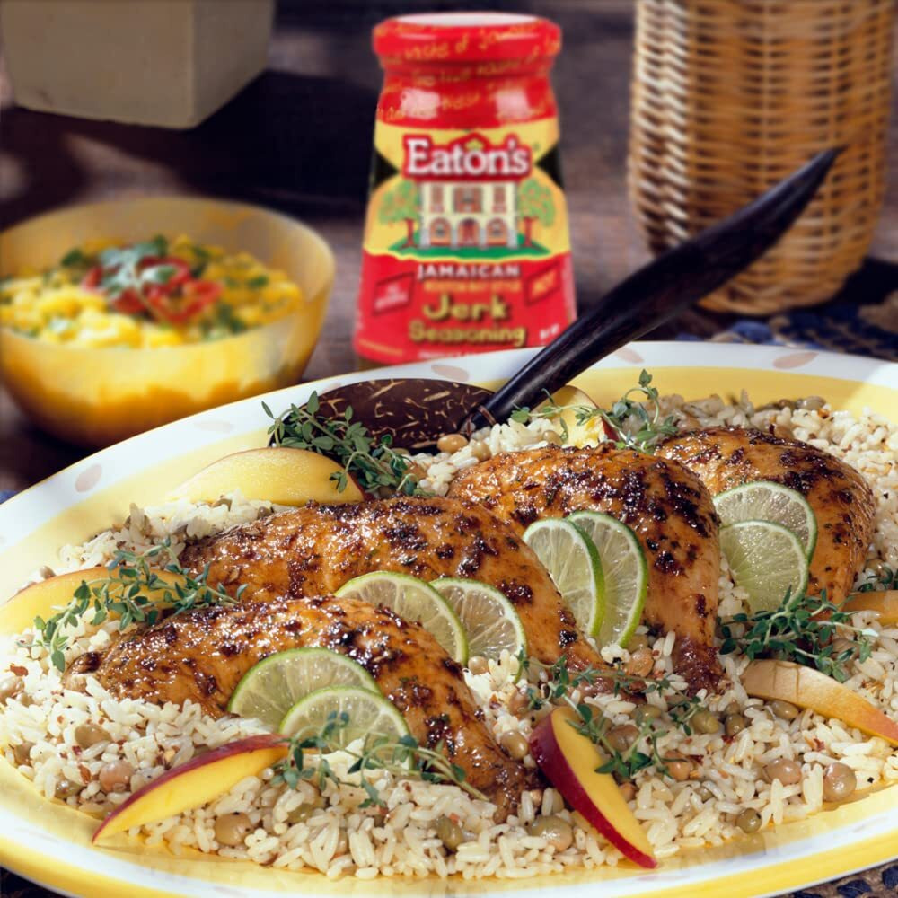 Eaton's Authentic Jamaican Jerk Seasoning - Easy To Use, Spicy, And Flavorful Caribbean Jerk Seasoning, Perfect As Meat Or Bbq Rubs, Grilled Chicken Seasoning Or Marinade (Boston Bay, 11 Oz)