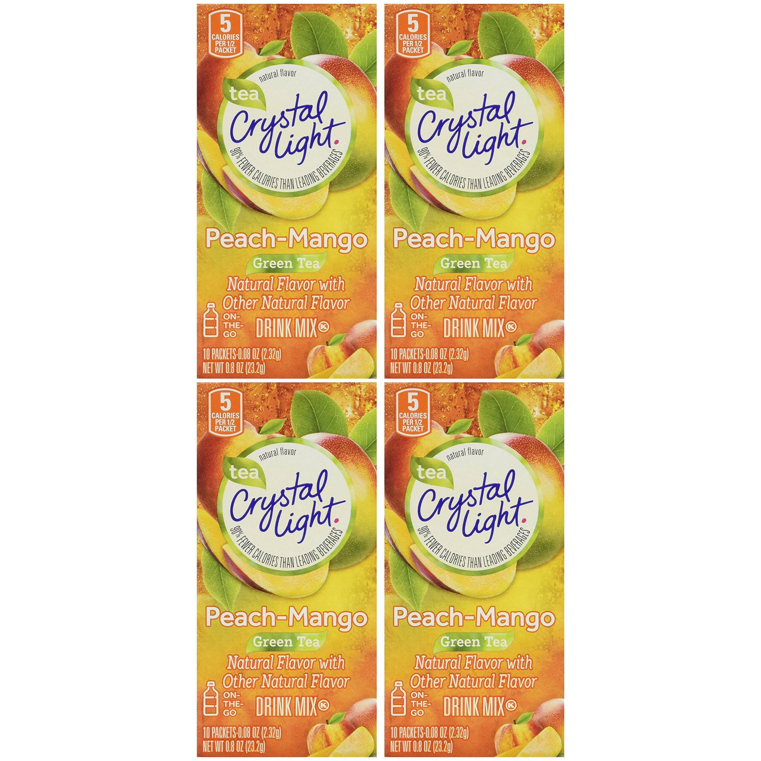 Crystal Light On The Go Peach Mango Green Tea, 10 Ct