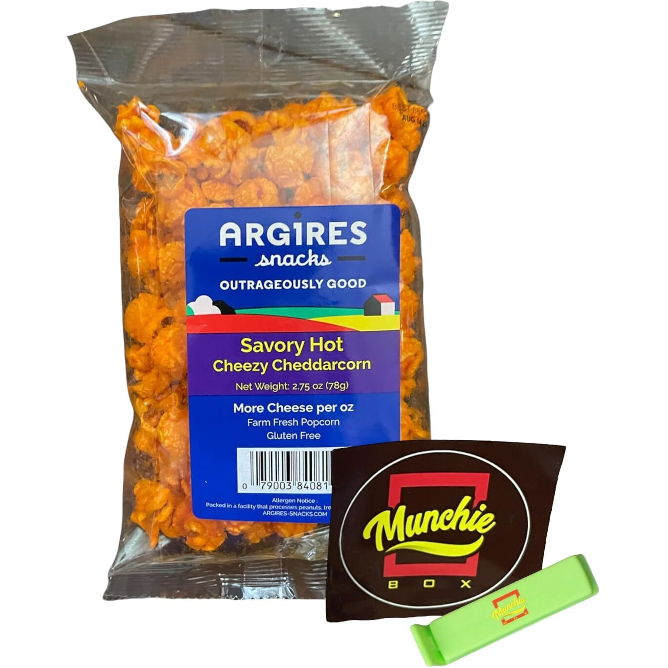 Argires Chicago 2.75 Pack Savory Hot Cheezy Cheddarcorn Popcorn 3 Oz Bags - Chicago Snack House