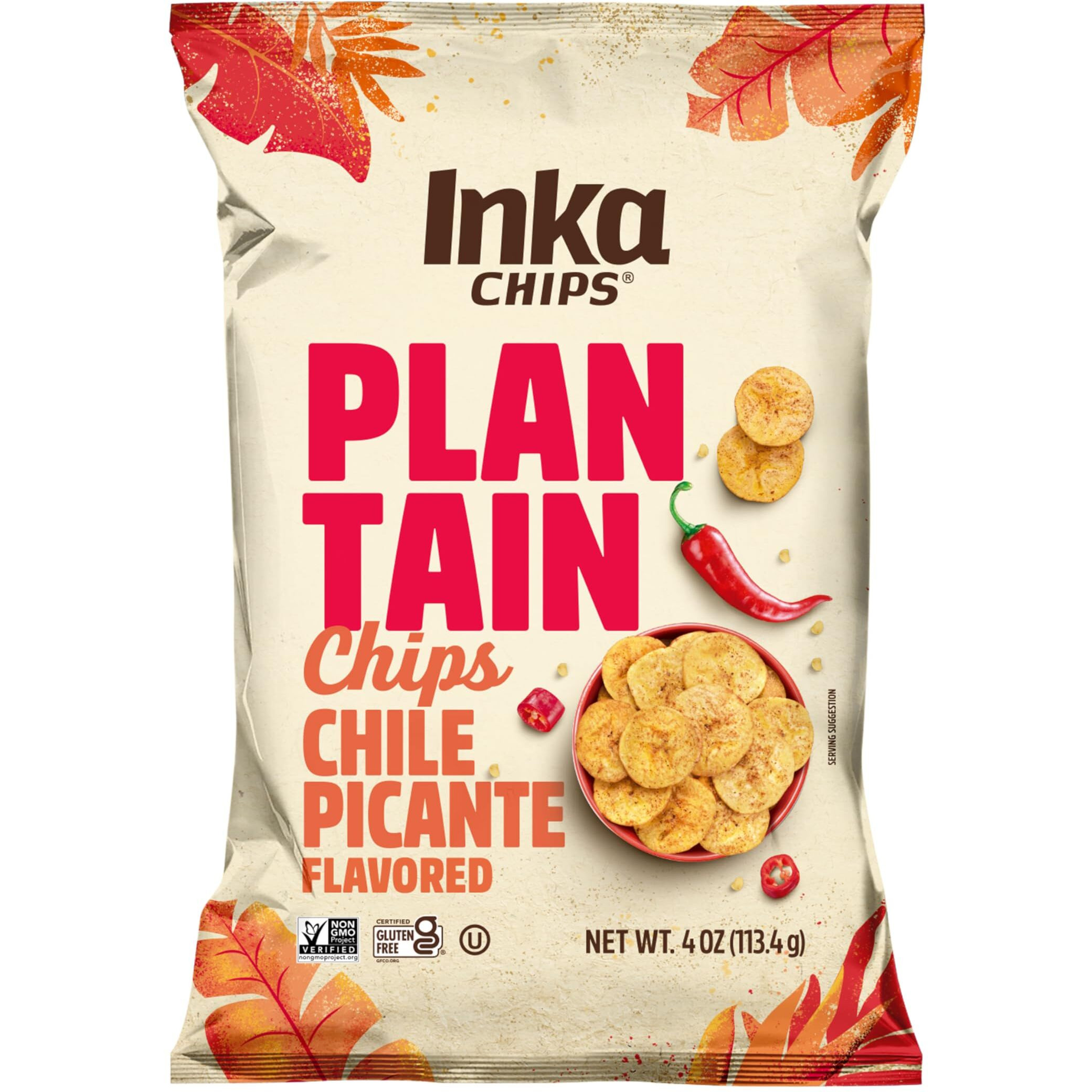 Inka Crops Inka Chips- Chile Picante Plantain Chips, 4 Ounce (Pack Of 2)