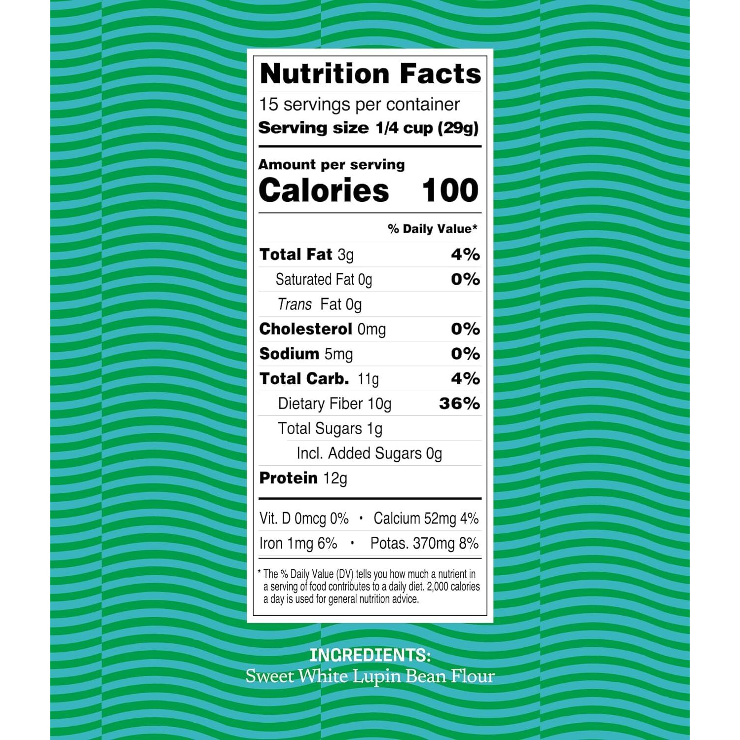 Kaizen Lupin Flour 2Lbs - High Protein, Low Carb, Keto Friendly, Gluten Free Ground Lupini Flour - Non Gmo, Vegan, Low Calorie, High Fiber Lupin Bean
