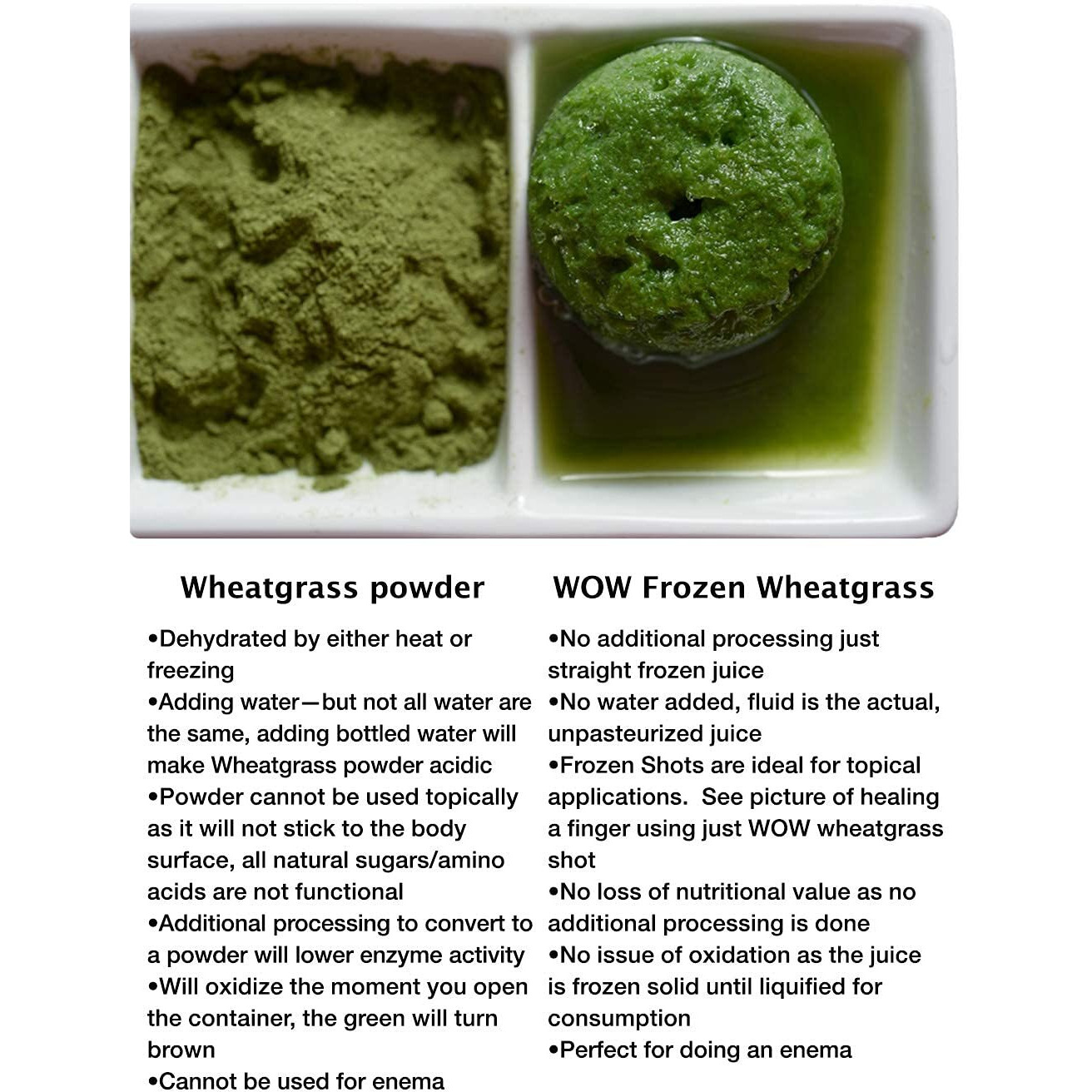 Organic Frozen Wow Wheatgrass - No Powder - No Sugar Or Stevia Added, Grown And Packaged In Usa