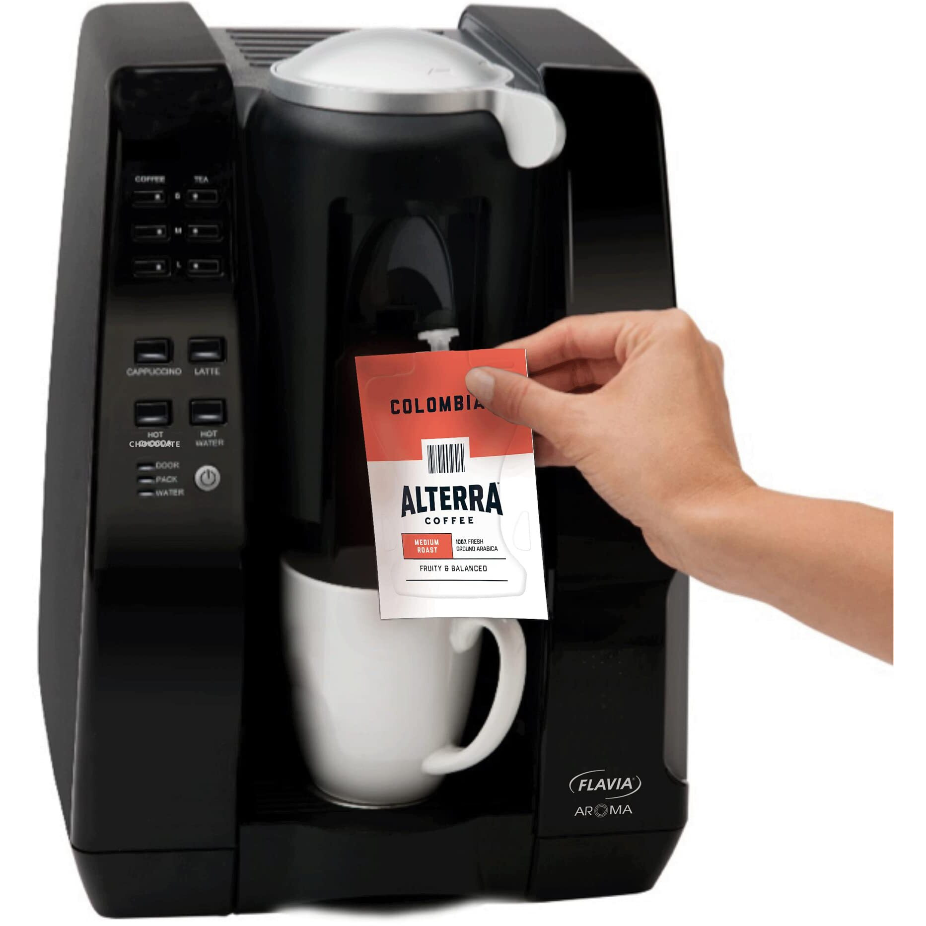 Flavia Mars Drinks Aroma Single-Serve Coffee Brewer Works Freshpacks, Black, Medium