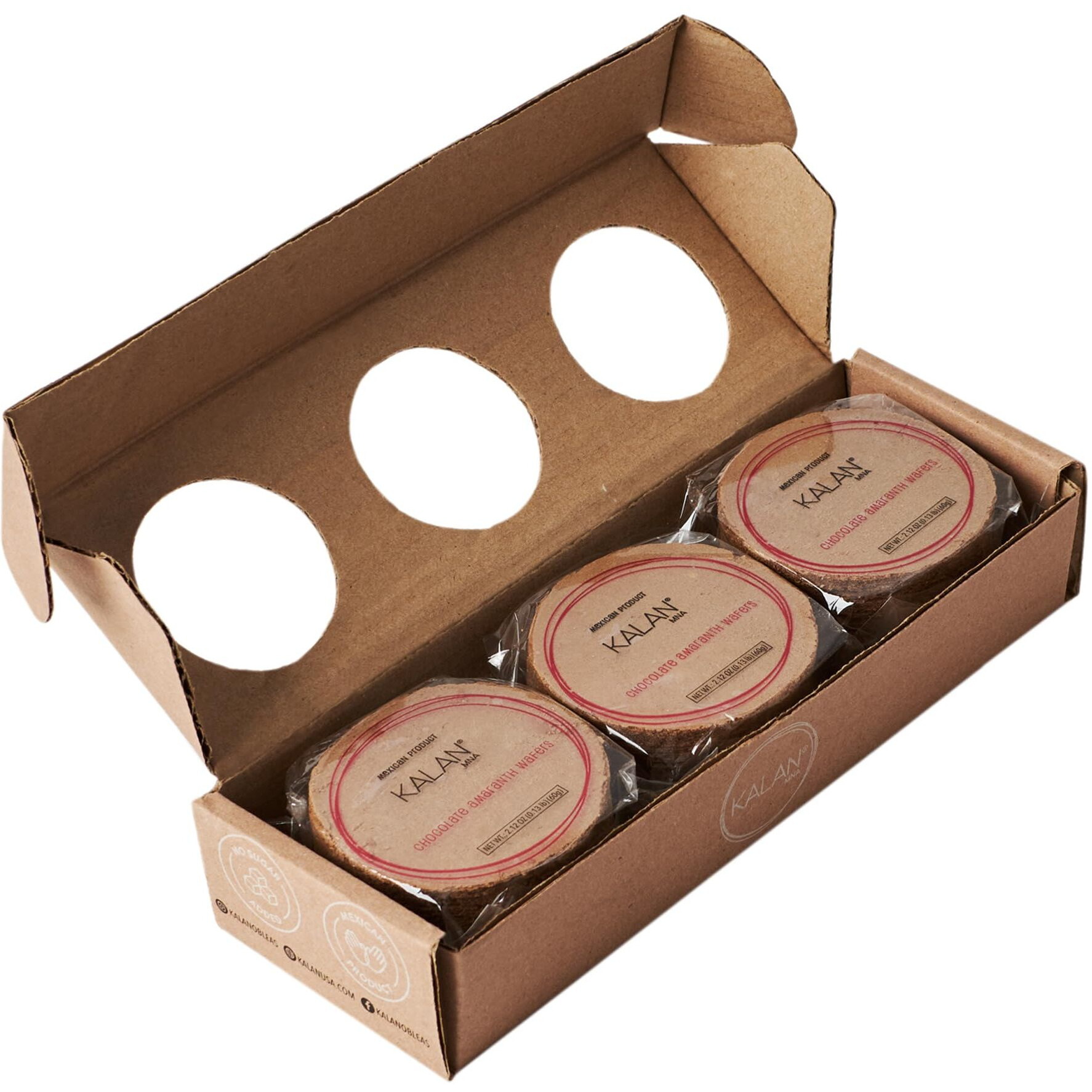 Kalan Chocolate Amaranth Flour Wafer Thins, Vegan And Sugar-Free, Pack Of 3