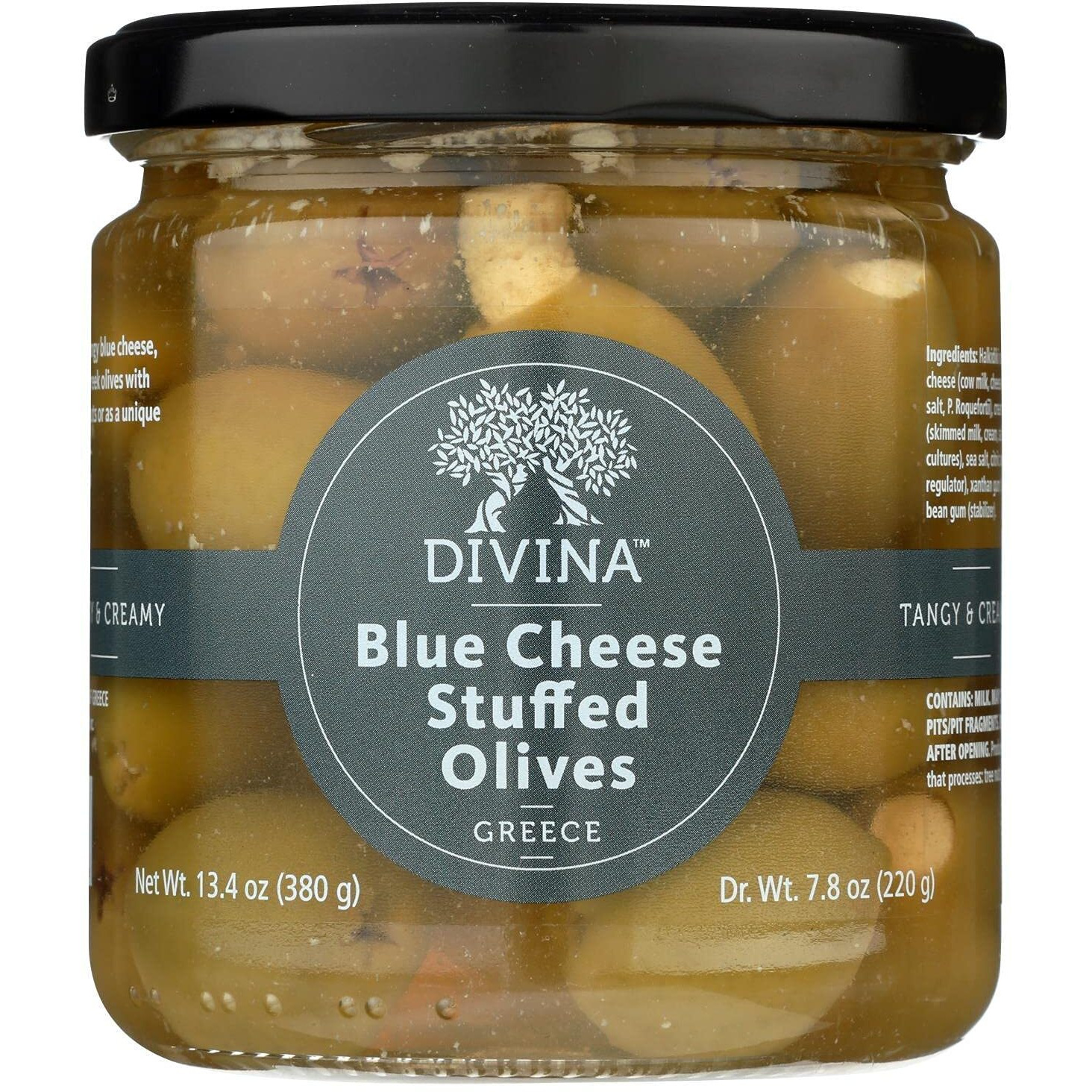 Divina Olives Stuffed With Blue Cheese, 7.8 Ounce (Pack Of 6)