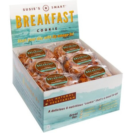 Susie's Smart Breakfast Cookie Gingered Apple Healthy Omega-3S And Protein Rich Soft Chewy, 3.57, Apple, 63 Oz (Pack Of 18)