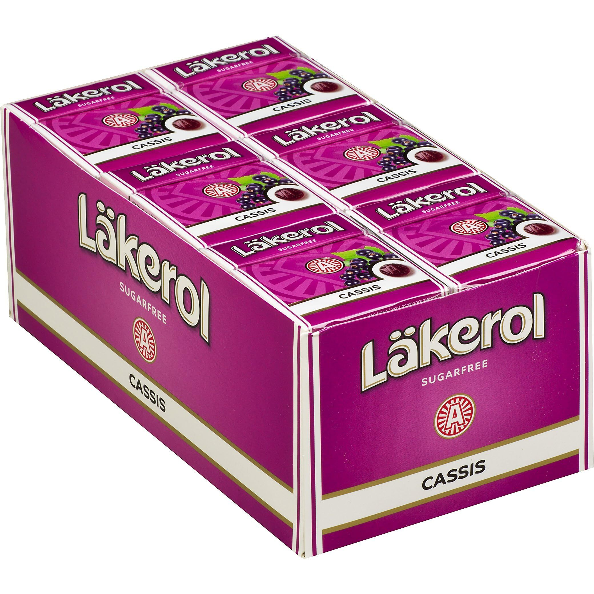 Lakerol Cassis (Black Currant) Sugar Free Pastilles, .8 Ounce (Pack Of 24)