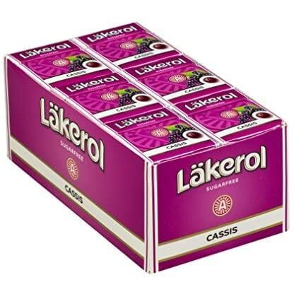 Lakerol Cassis (Black Currant) Sugar Free Pastilles, .8 Ounce (Pack Of 24)