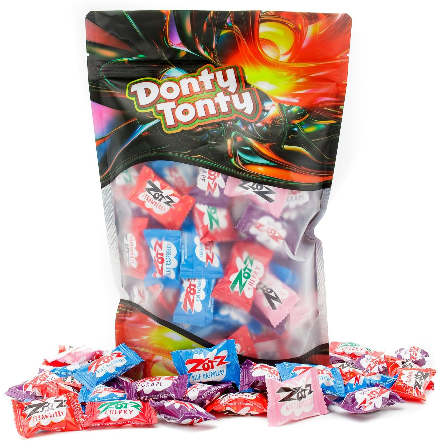 Zotz Fizzy Candy 2 Lb - Bulk Bag, Assorted Fruit Flavors, Fizzing Candies, Individually Wrapped (164 Pieces)