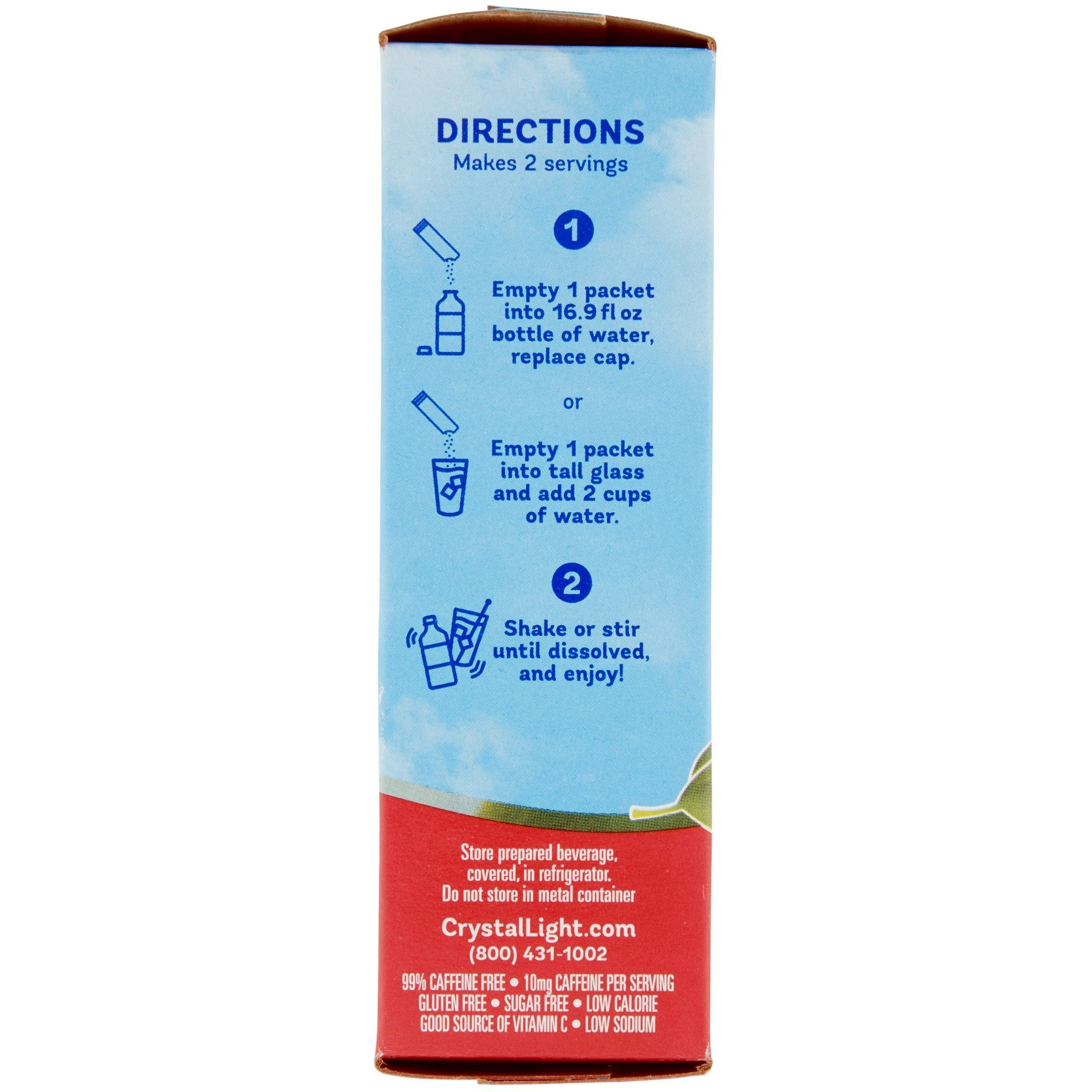 Crystal Light On The Go Raspberry Green Tea, 10-Packet Box (Pack Of 6)