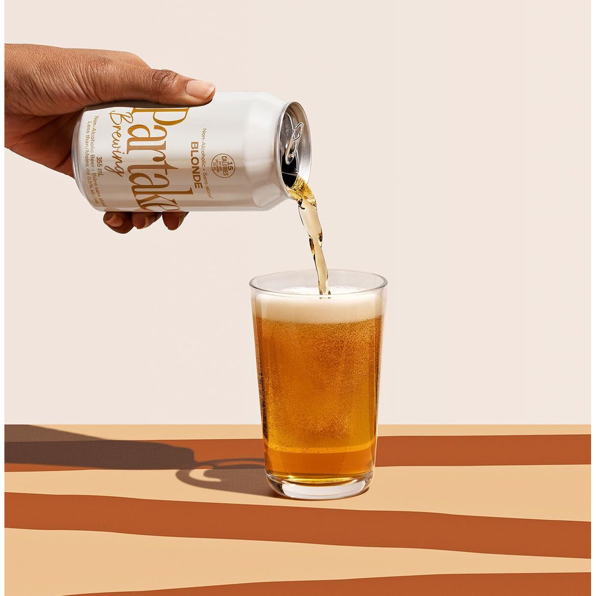 Partake Brewing Non Alcoholic Craft Brew, Blonde, 12 Pack - 12 Ounce Cans, Low Calorie, All Natural Ingredients