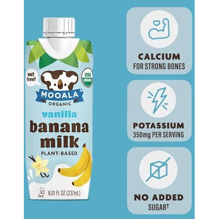 Mooala Vanilla Bananamilk Organic Shelf Stable 237 Ml Case 12