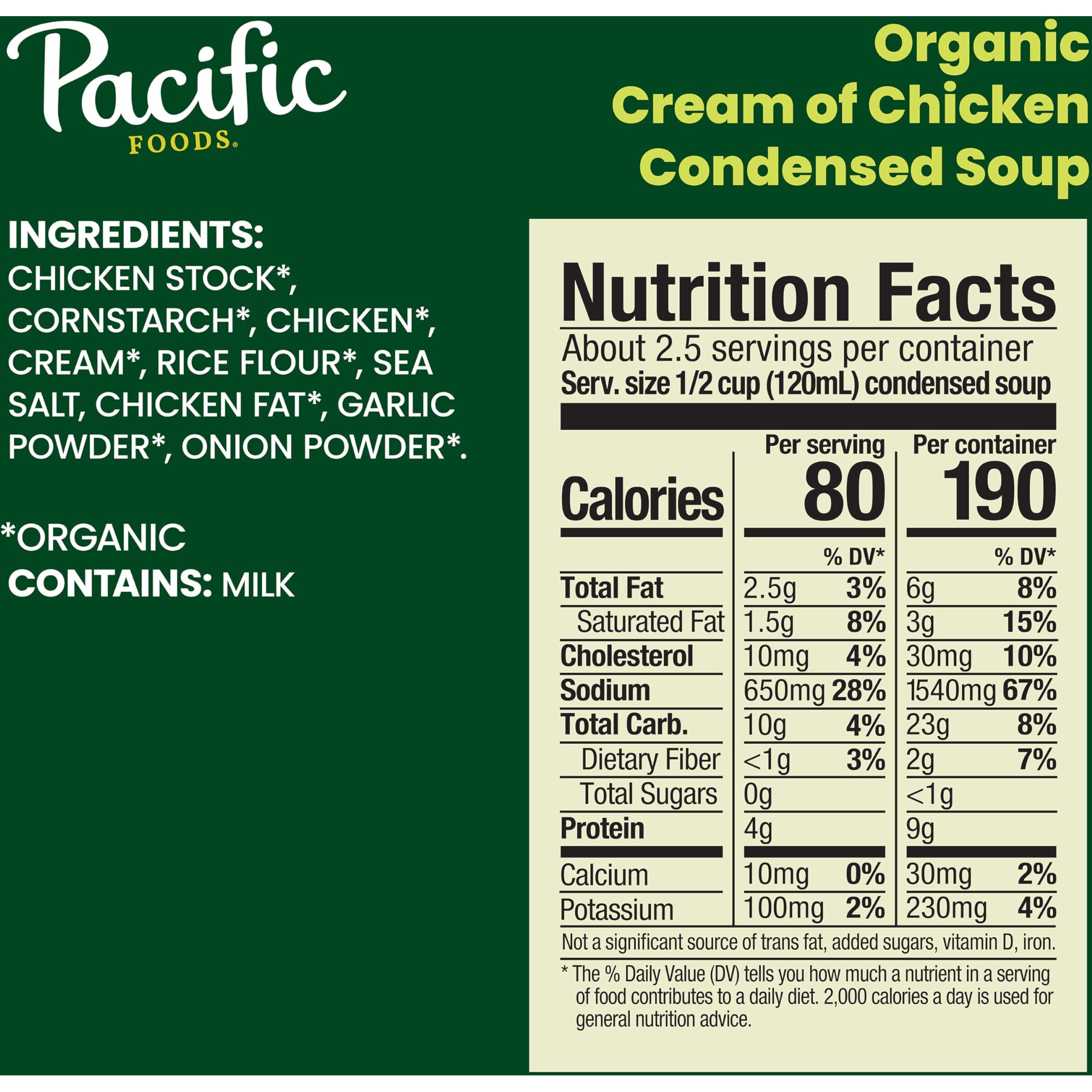 Pacific Foods Organic Cream Of Chicken Soup, 10.5 Oz Can (Case Of 12)