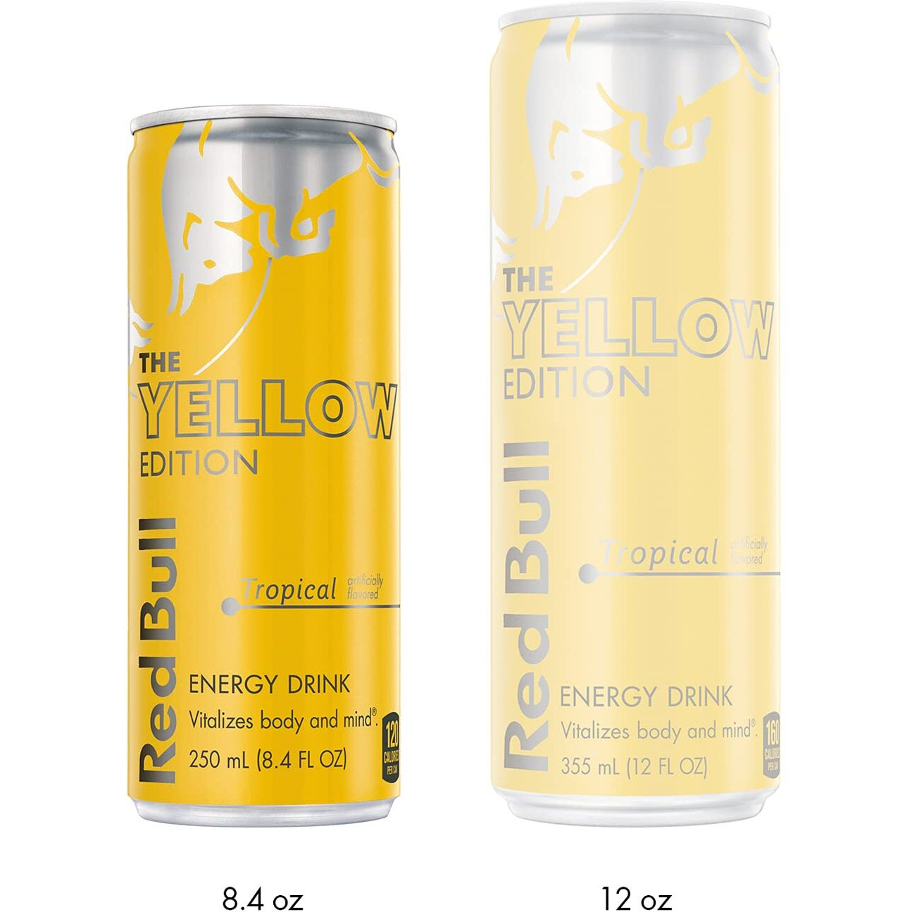 Red Bull Yellow Edition Energy Drink, Tropical, With 80Mg Caffeine Plus Taurine & B Vitamins, 8.4 Fl Oz, 2 Packs Of 12 Cans (Pack Of 24)