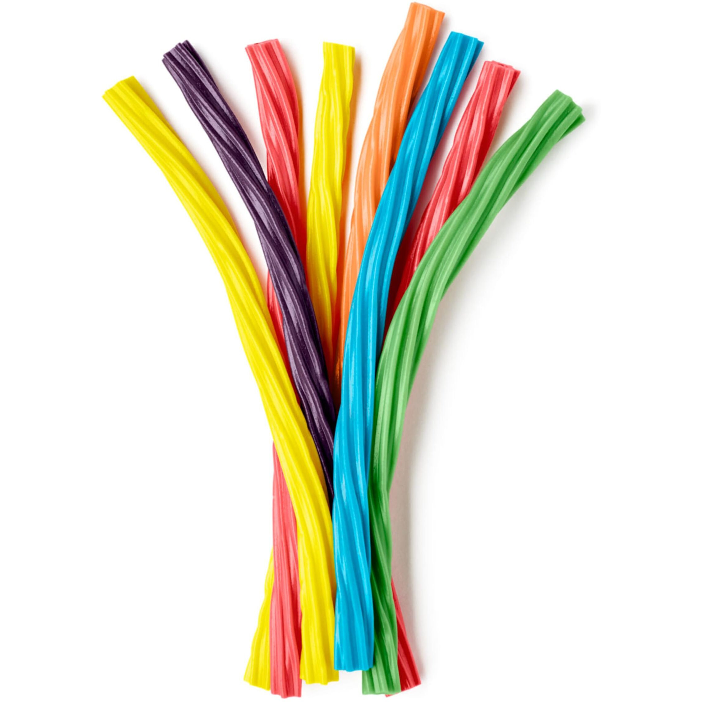 Twizzlers Twists Rainbow Flavored Licorice Style, Low Fat Candy Bags, 12.4 Oz (6 Count)
