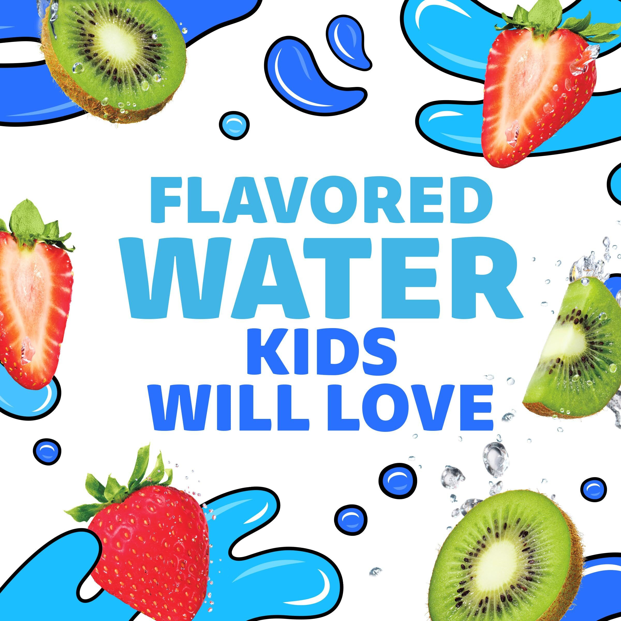 Capri Sun Roarin' Waters Strawberry Kiwi Surf Naturally Flavored Water Kids Beverage (40 Ct Pack, 4 Boxes Of 10 Pouches)