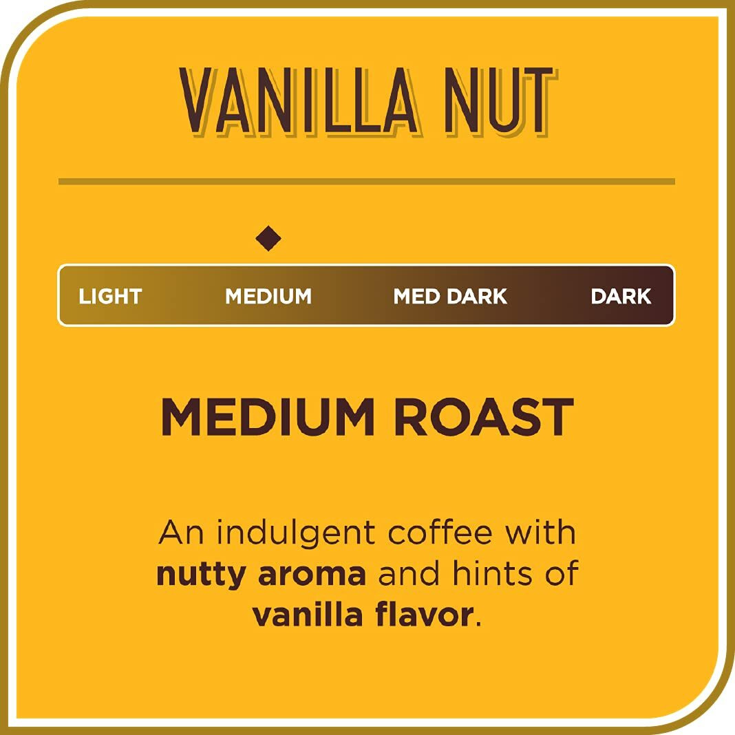 Don Francisco's Vanilla Nut Flavored Medium Roast Coffee Pods - 55 Count - Recyclable Single-Serve Coffee Pods, Compatible With Your K- Cup Keurig Coffee Maker