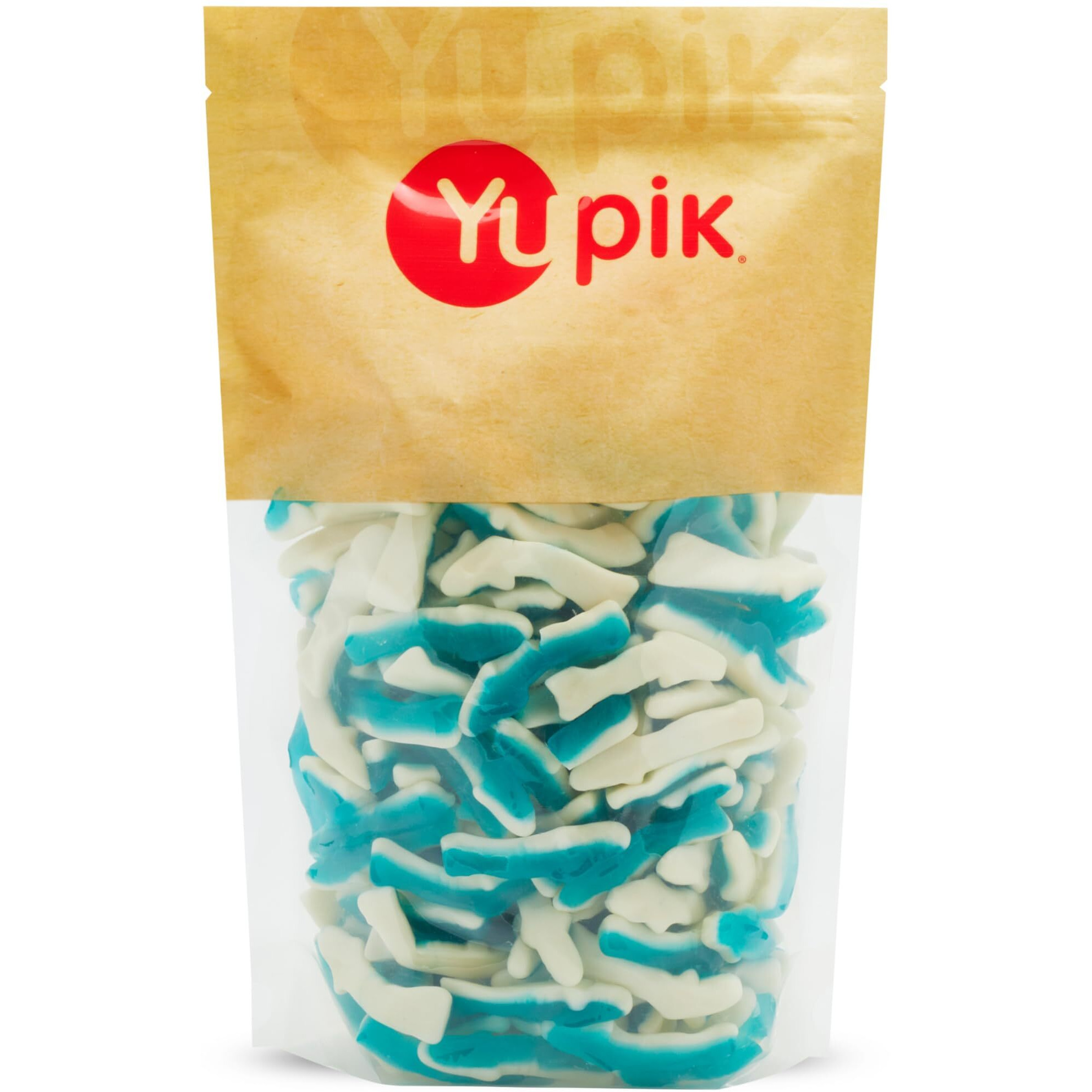 Yupik Gummy Blue Sharks, 2.2 Lb, Gluten-Free, Fruity Flavor, Soft & Chewy, Shark-Shaped Gummies, Fun Treat, Sweet Candy, Delicious Snack, Ideal For Gifting, Holidays & Decorating