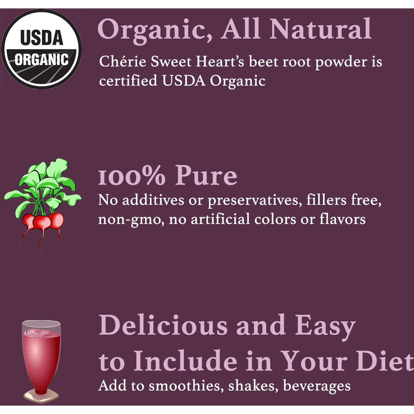 Ch  Rie Sweet Heart Organic Beet Root Powder (3 Lb), Raw & Non-Gmo
