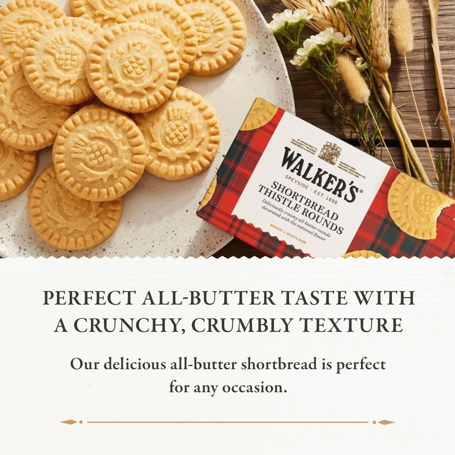 Walker's Shortbread Rounds, All-Butter Shortbread Cookies, 5.3 Oz Box (Pack Of 4) (Packaging May Vary)