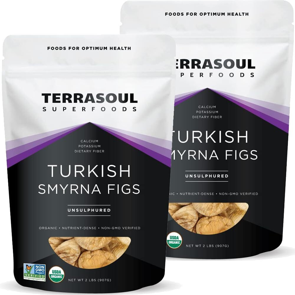 Terrasoul Superfoods Organic Turkish Smyrna Figs, 4 Lbs (Pack Of 2) - No Added Sugar | Unsulphured | Perfectly Dried