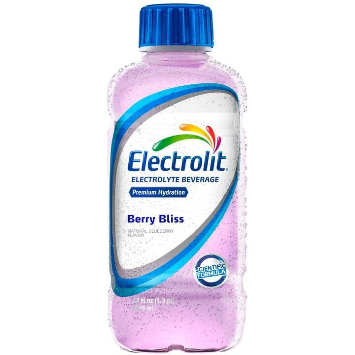 Electrolit Electrolyte Hydration & Recovery Drink, 21Oz, Berry Bliss, 12 Pack