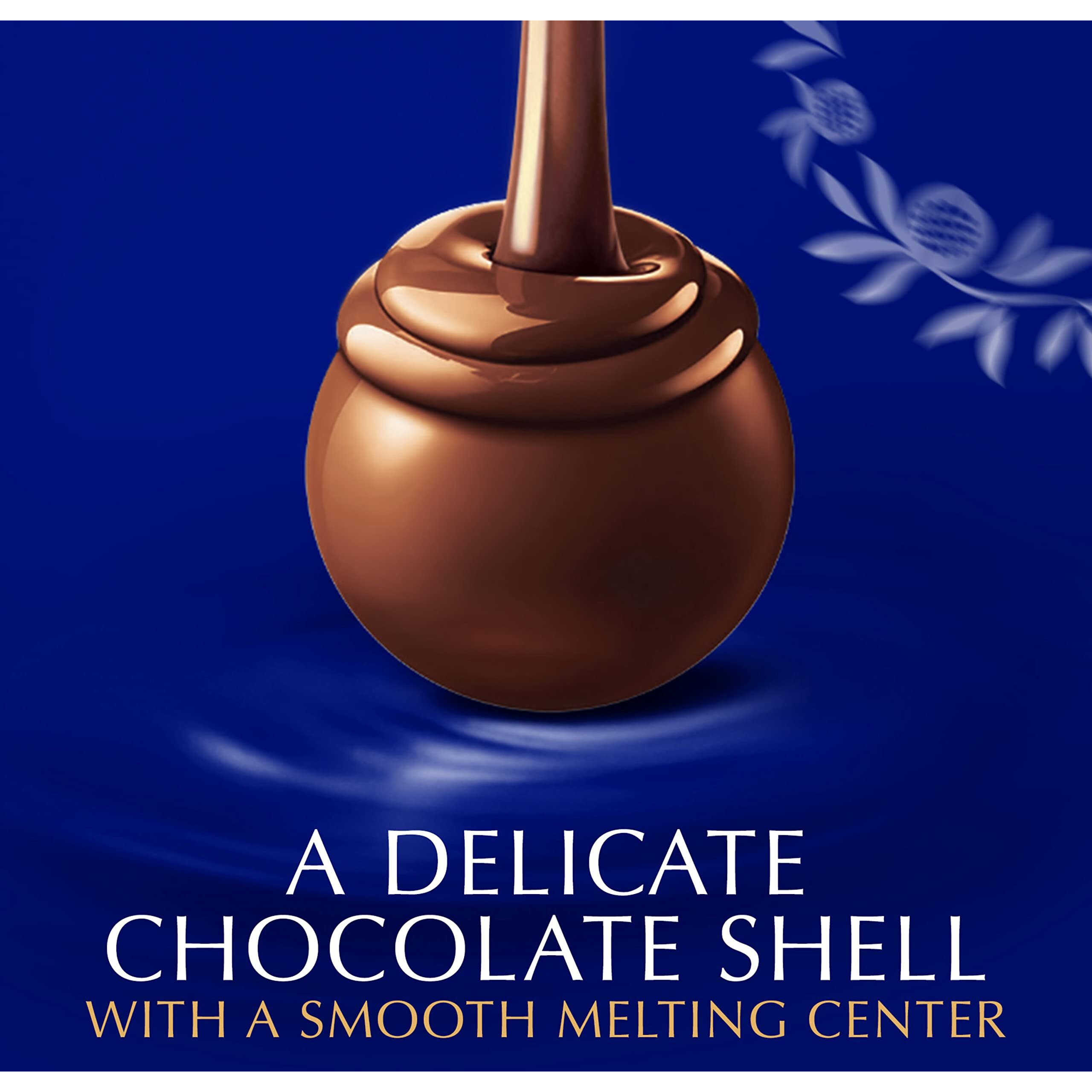 Lindt Lindor Assorted Dark Chocolate Candy Truffles, Assorted Chocolate With Smooth, Melting Truffle Center, 15.2 Oz. Bag