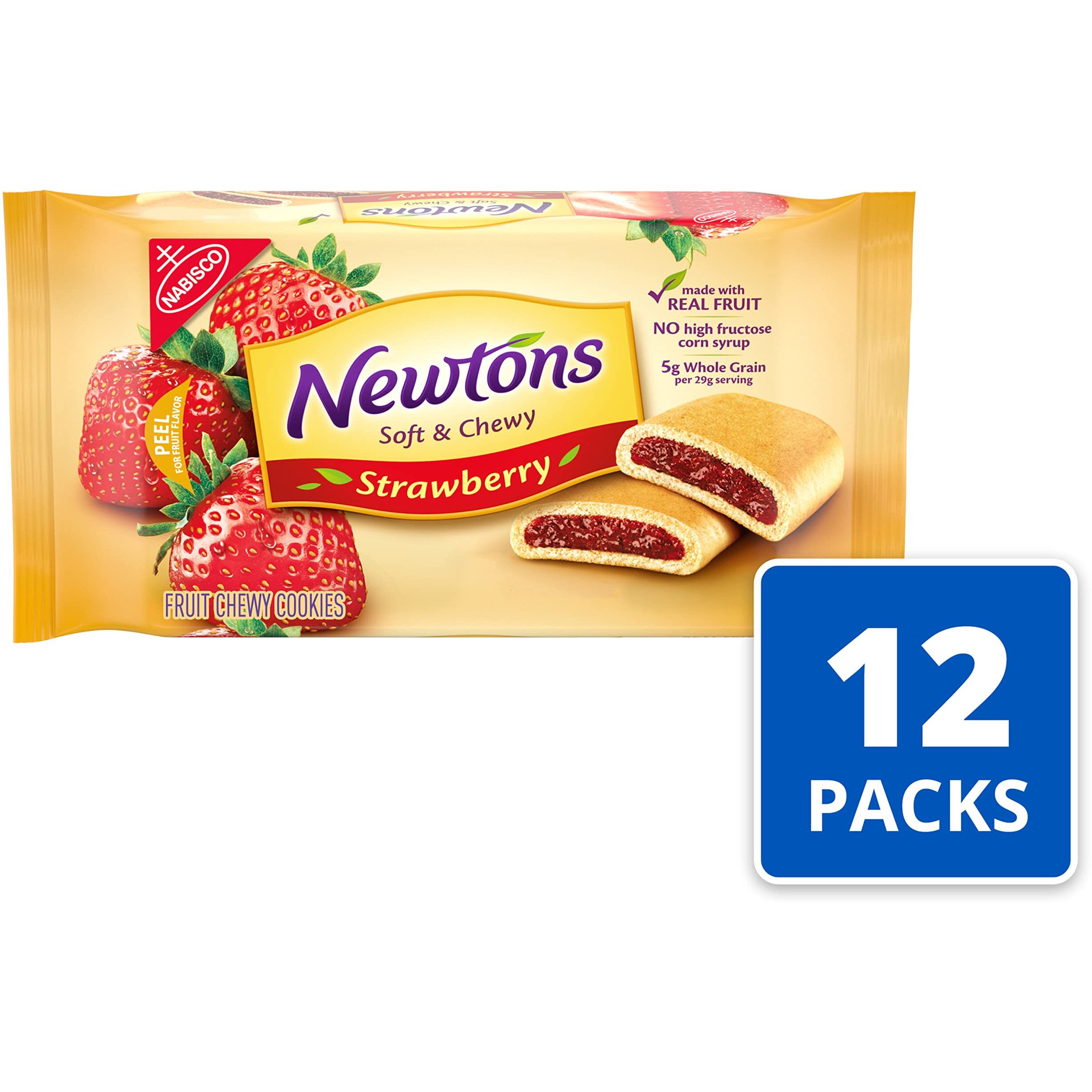 Newtons Soft & Fruit Chewy Strawberry Cookies, (Strawberry Bars), 12 - 10 Oz Packs