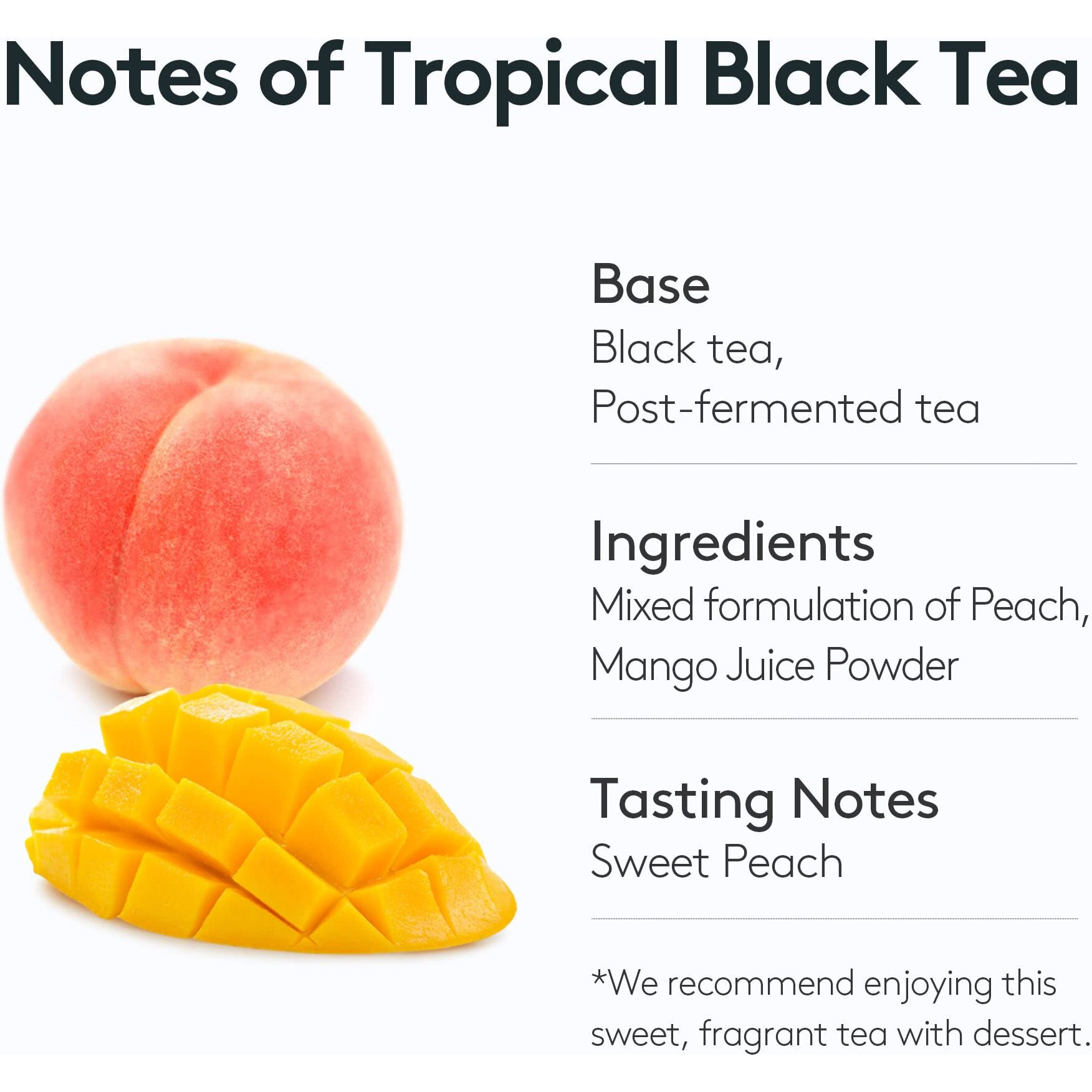 Osulloc Tropical Black Tea (Tropical Mango & Peach Flavor), Fruit Tea Blend, Premium Teabags From Jeju Island, 20 Count, 1.06 Oz, 30G