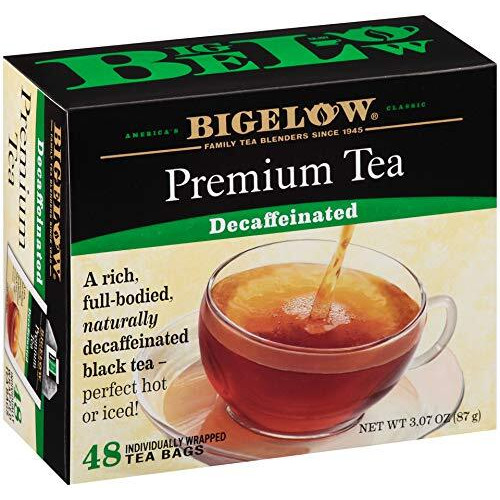 Bigelow 48 Count Premium Decaffeinated Blend Black Tea (Case Of 6), Total 288 Tea Bags, Contains Individually Wrapped Tea Bags, Decaf Tea