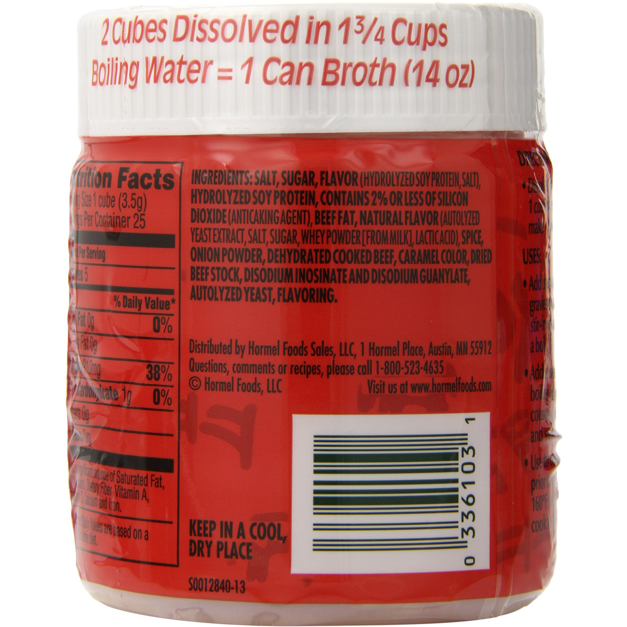 Herbox Bouillon Cubes Beef 25 Cubes, 3.2500-Ounces (Pack Of6)