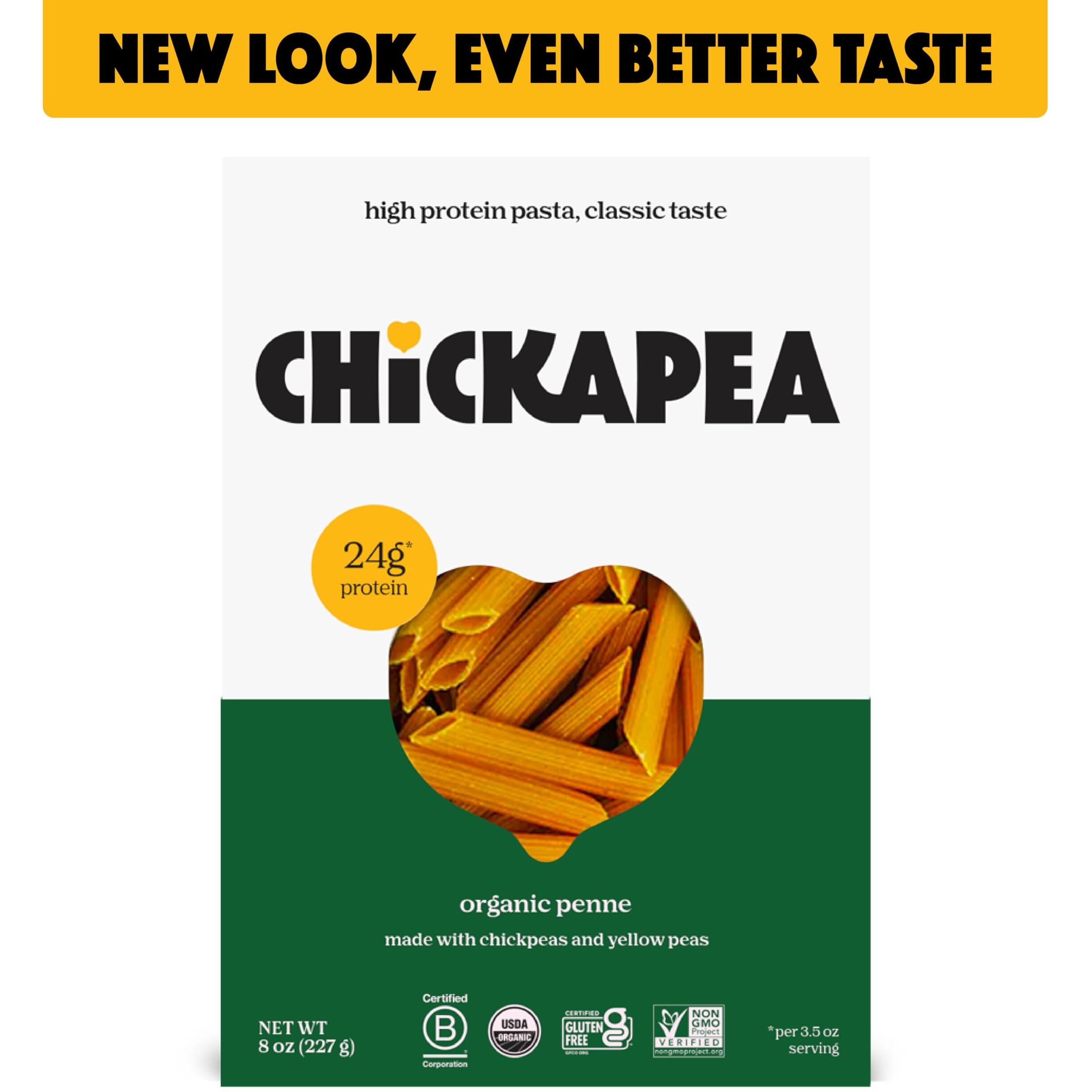 Chickapea Organic Chickpea Pasta - Penne - 8 Oz (Pack Of 6)