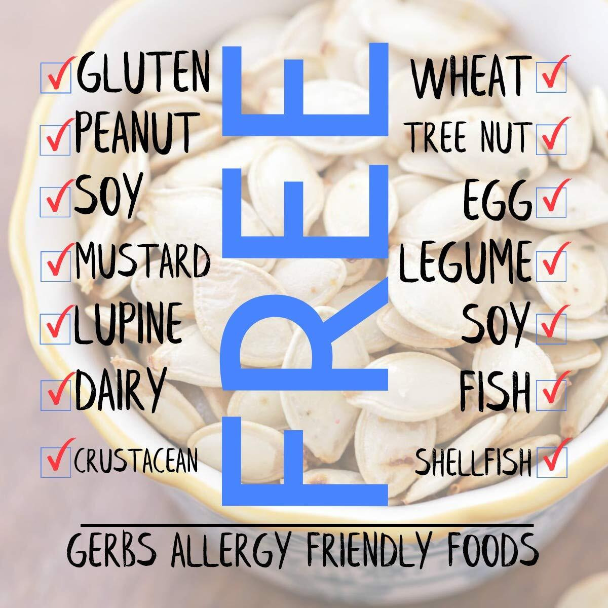 Roasted Unsalted Pumpkin Seeds In Shell By Gerbs - 4 Lbs - Top 11 Food Allergen Free & Non Gmo - Vegan & Kosher - Premium Whole Pepitas - Cog Usa