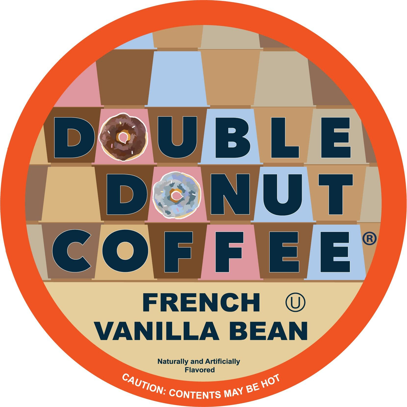Double Donut Flavored Coffee Pods, Vanilla Bean Coffee, Single Serve Coffee For Keurig K Cups Machines, Medium Roast Coffee, Vanilla Coffee In Recyclable Pods, Hot Or Iced Coffee, 96 Count Value Pack