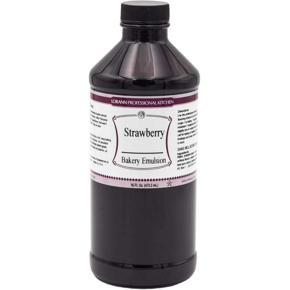 Lorann Strawberry Bakery Emulsion, 16 Ounce Bottle