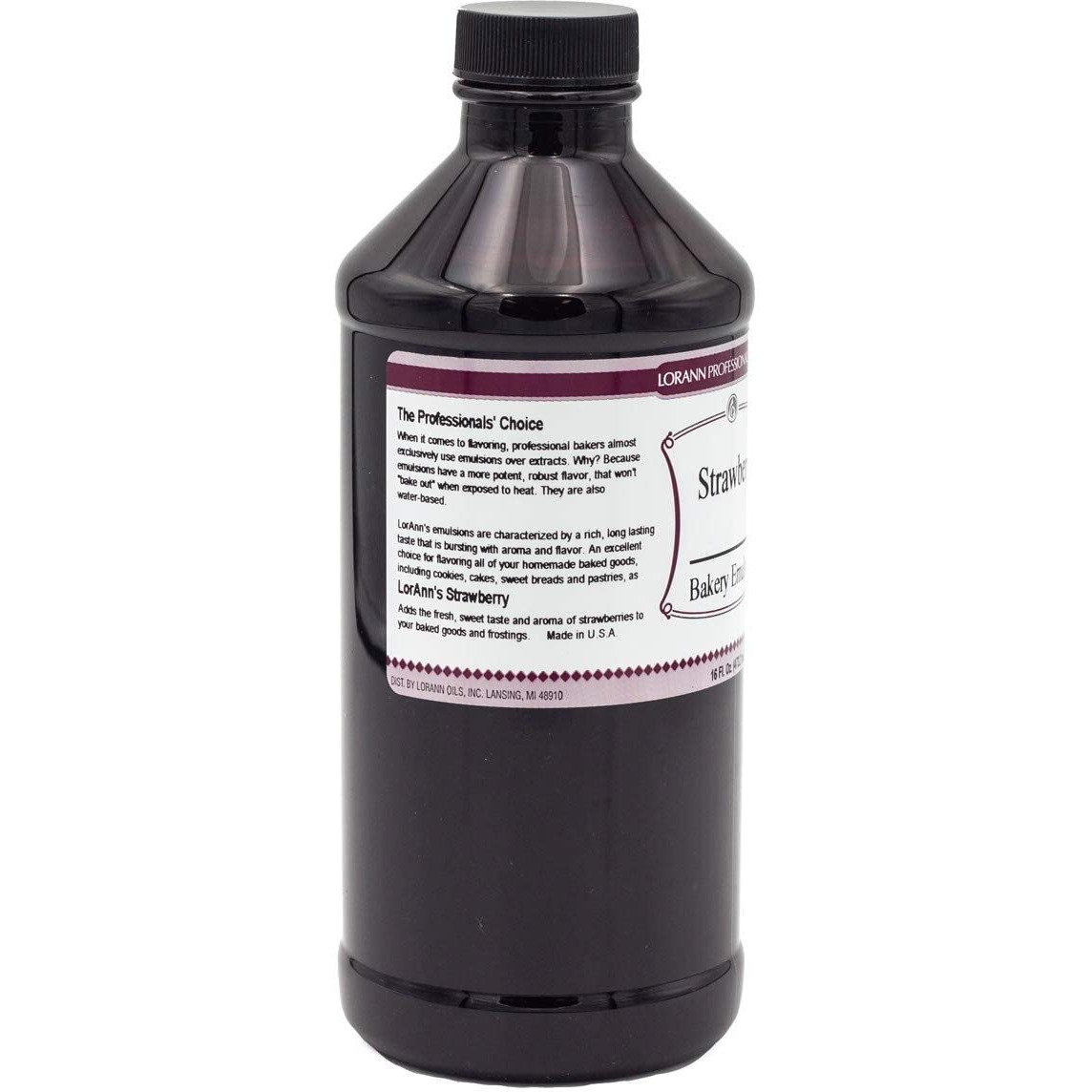 Lorann Strawberry Bakery Emulsion, 16 Ounce Bottle